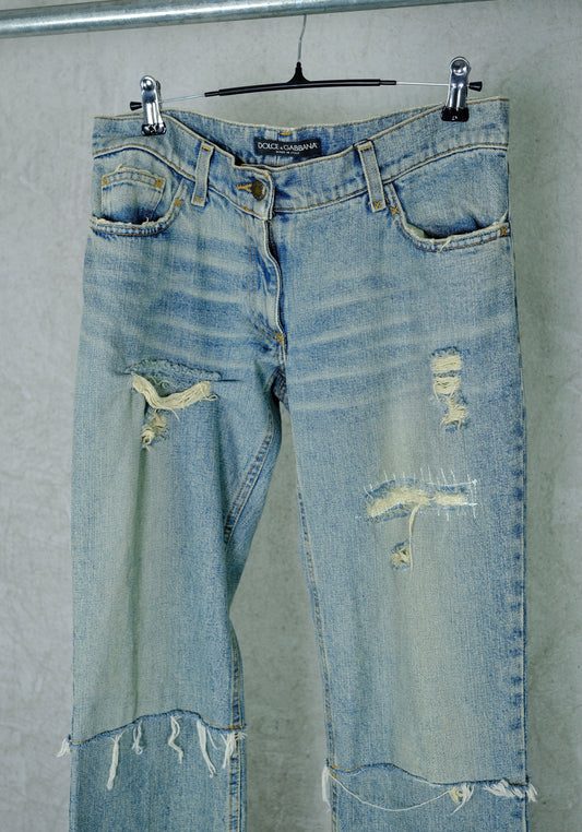 Dolce & Gabbana Distressed Denim Jeans (Spring/Summer 2000)