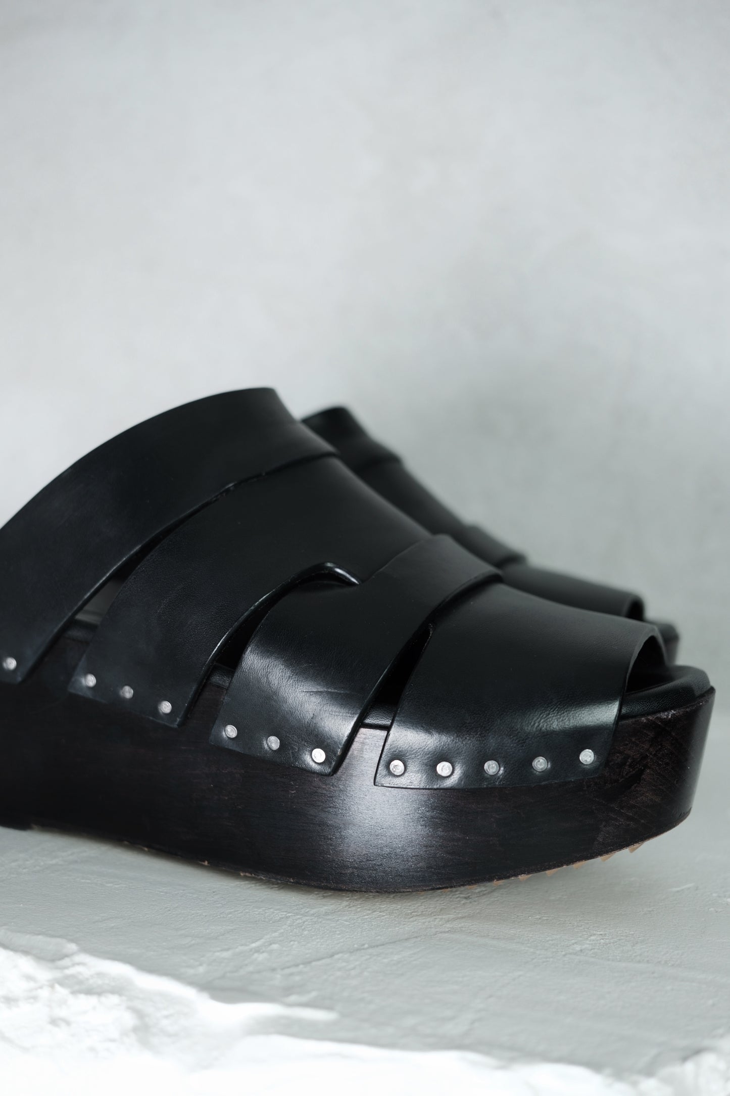 Rick Owens wedge sandal clogs