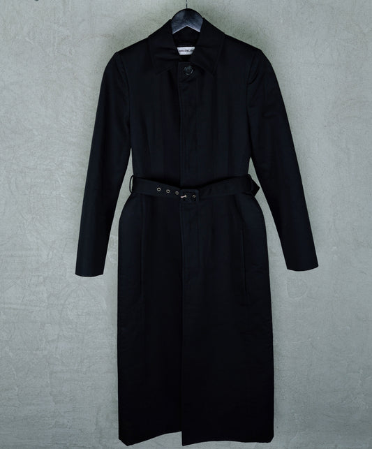 BALENCIAGA Black Belted Coat