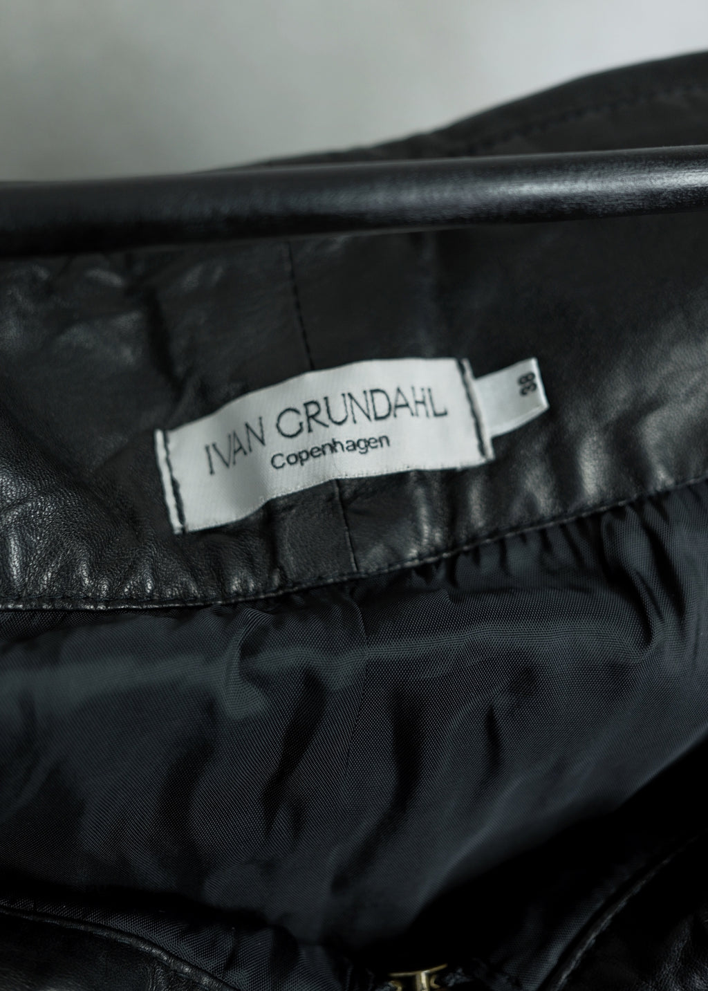 Ivan Grundahl Oversized Collar Calf Leather Vest