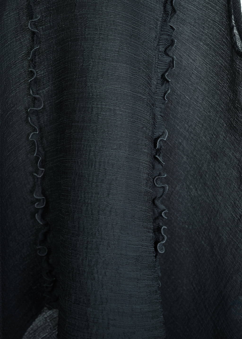 Issey Miyake Asymmetric Textured Layered Top
