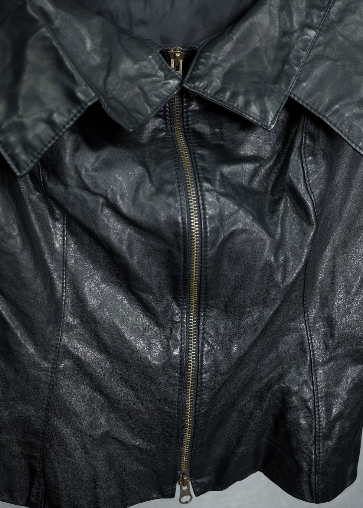 Ivan Grundahl Oversized Collar Calf Leather Vest