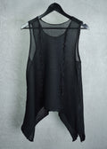 Issey Miyake Asymmetric Textured Layered Top