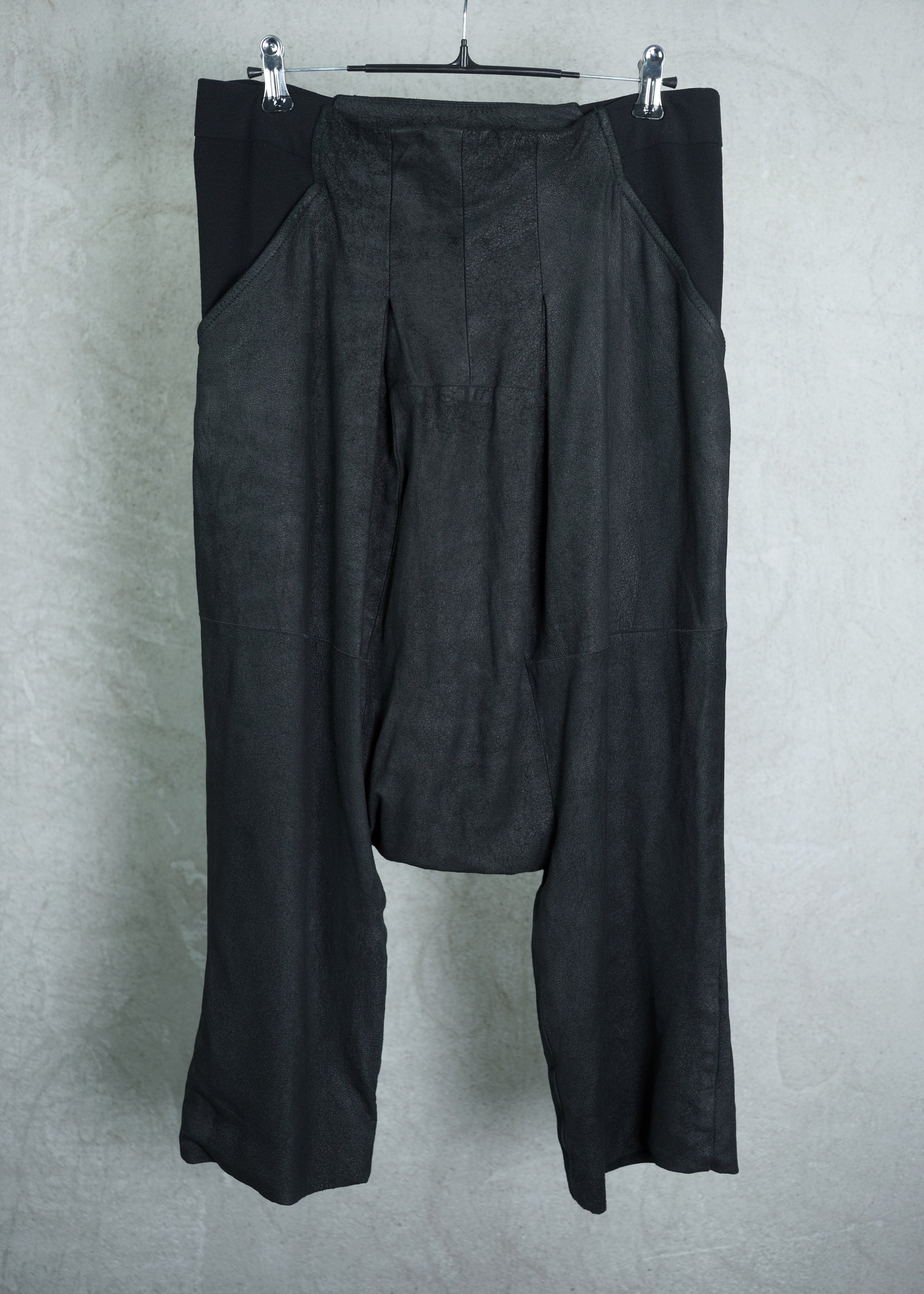 Rick Owens LIMO FW11 Leather Drop-Crotch Trousers
