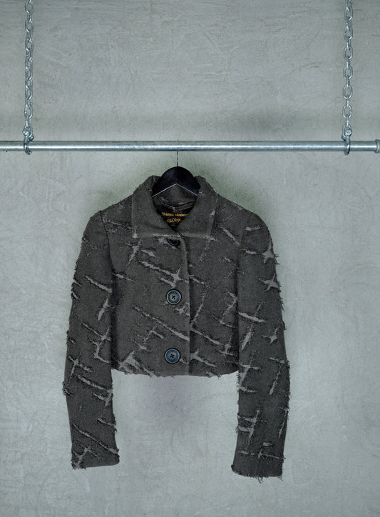 Vivienne Westwood Anglomania Cropped Frayed Jacket (Early 2000s)