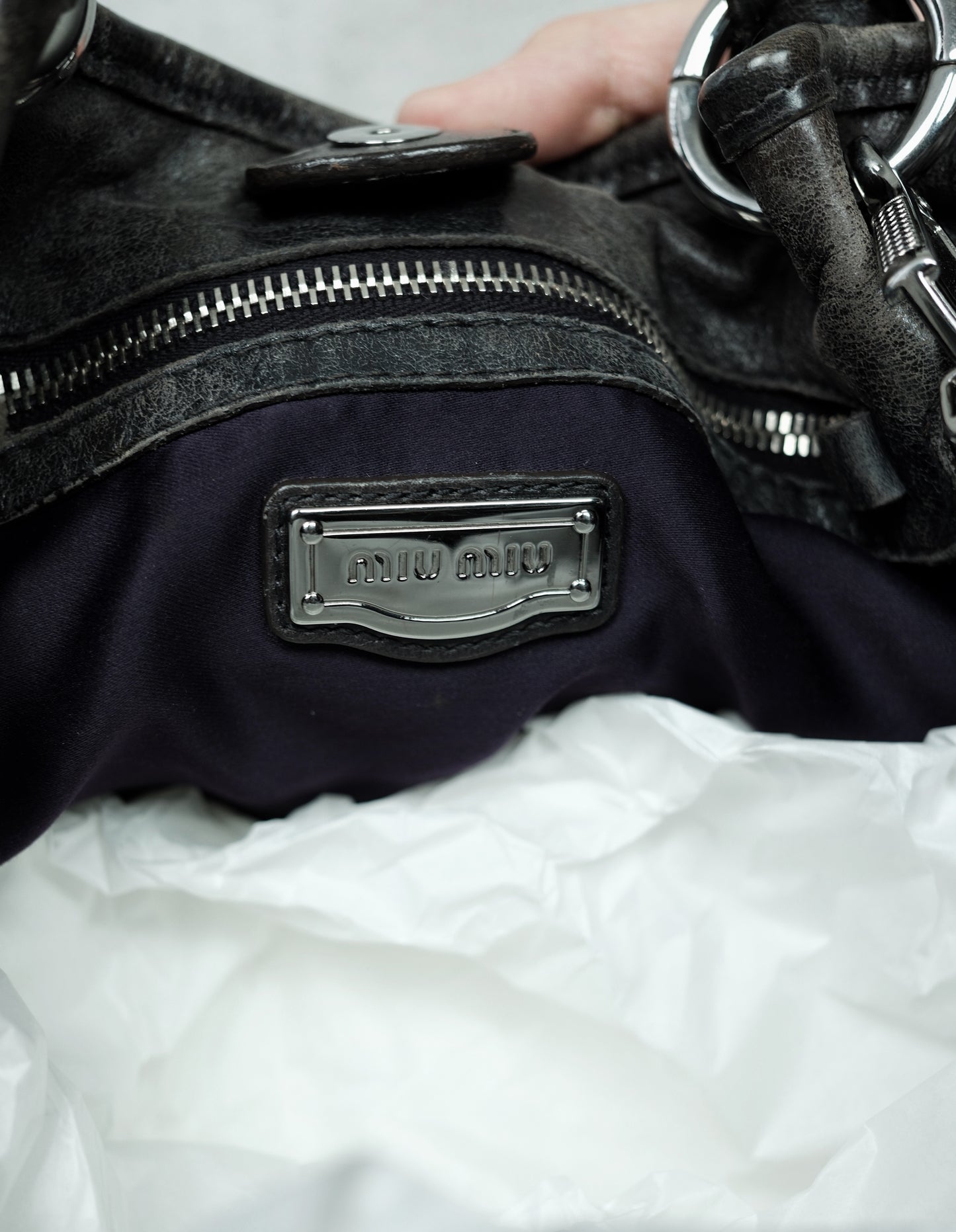 Miu Miu Matelassé Leather Tote Bag