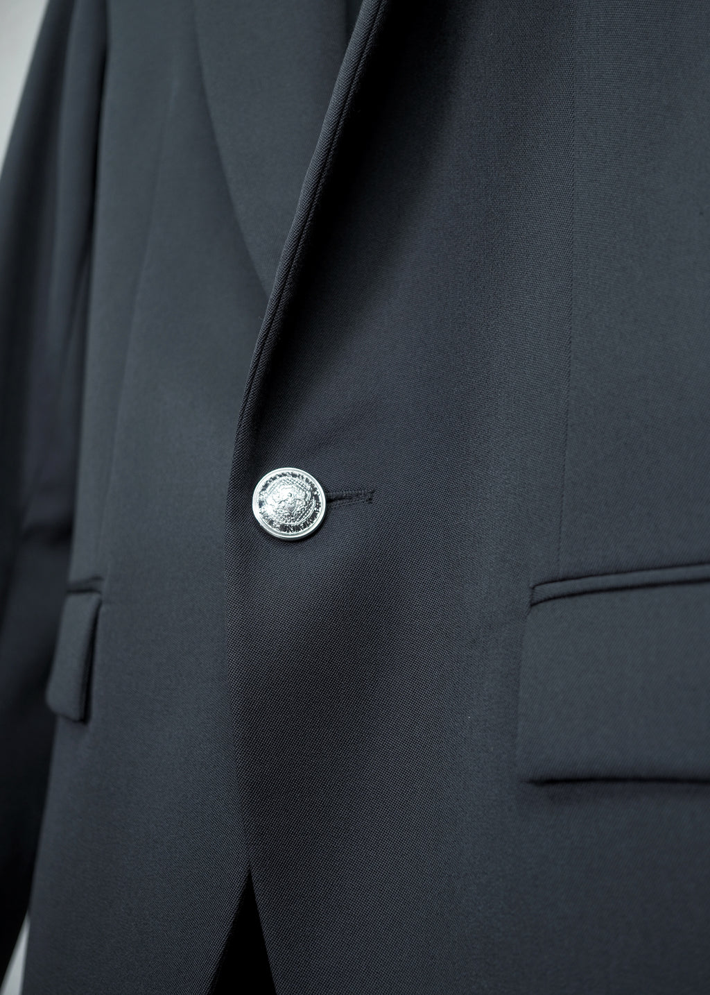 Balmain Paris Black Wool Blazer