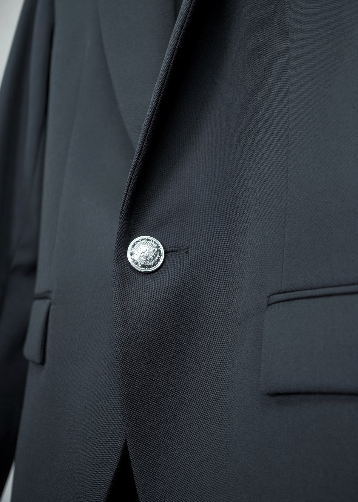 Balmain Paris Black Wool Blazer