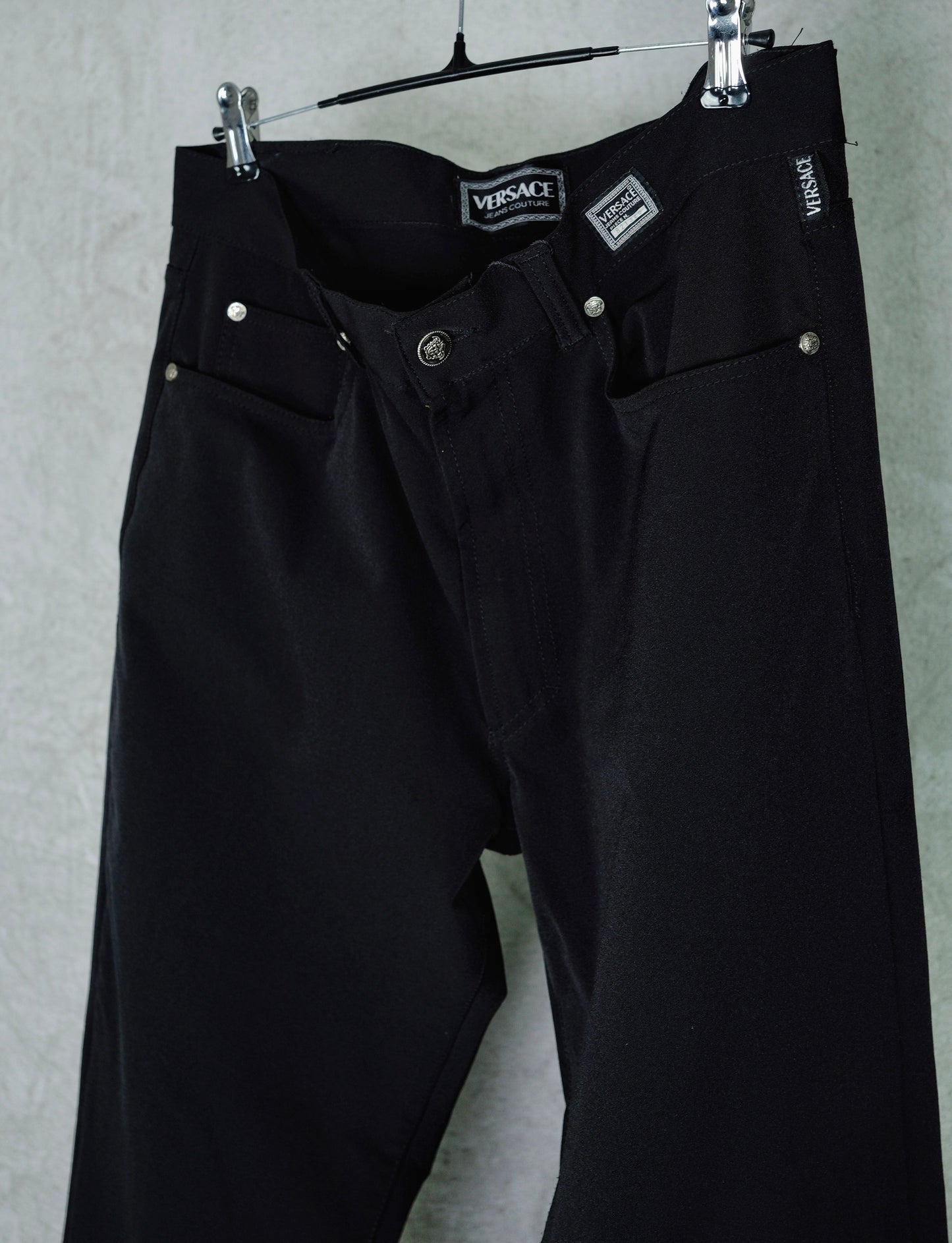 Versace Jeans Couture Vintage Black Pants (1990s)