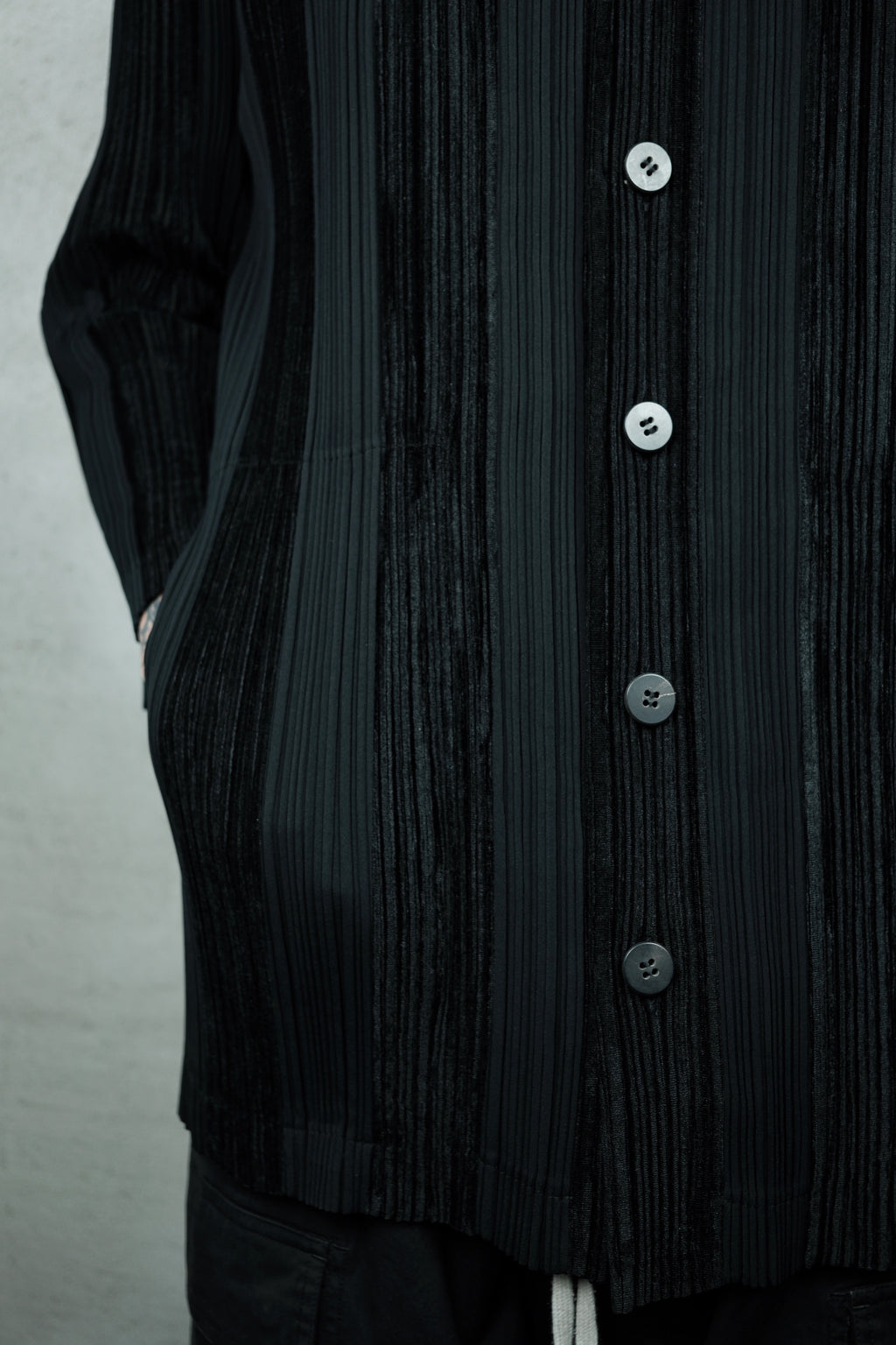 Issey Miyake Textured Pleated Shirt