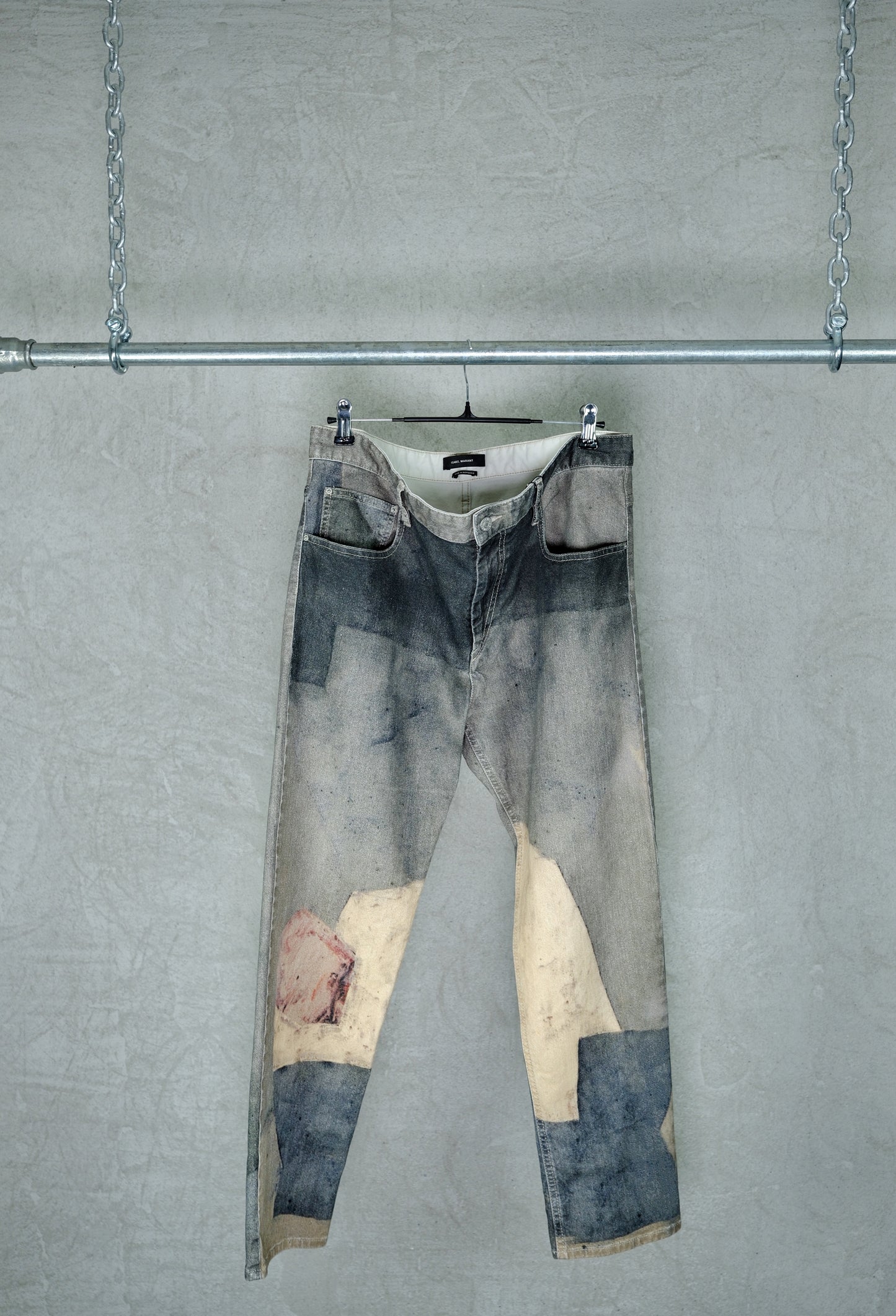 Isabel Marant Distressed Patch Jeans (Early 2000s)