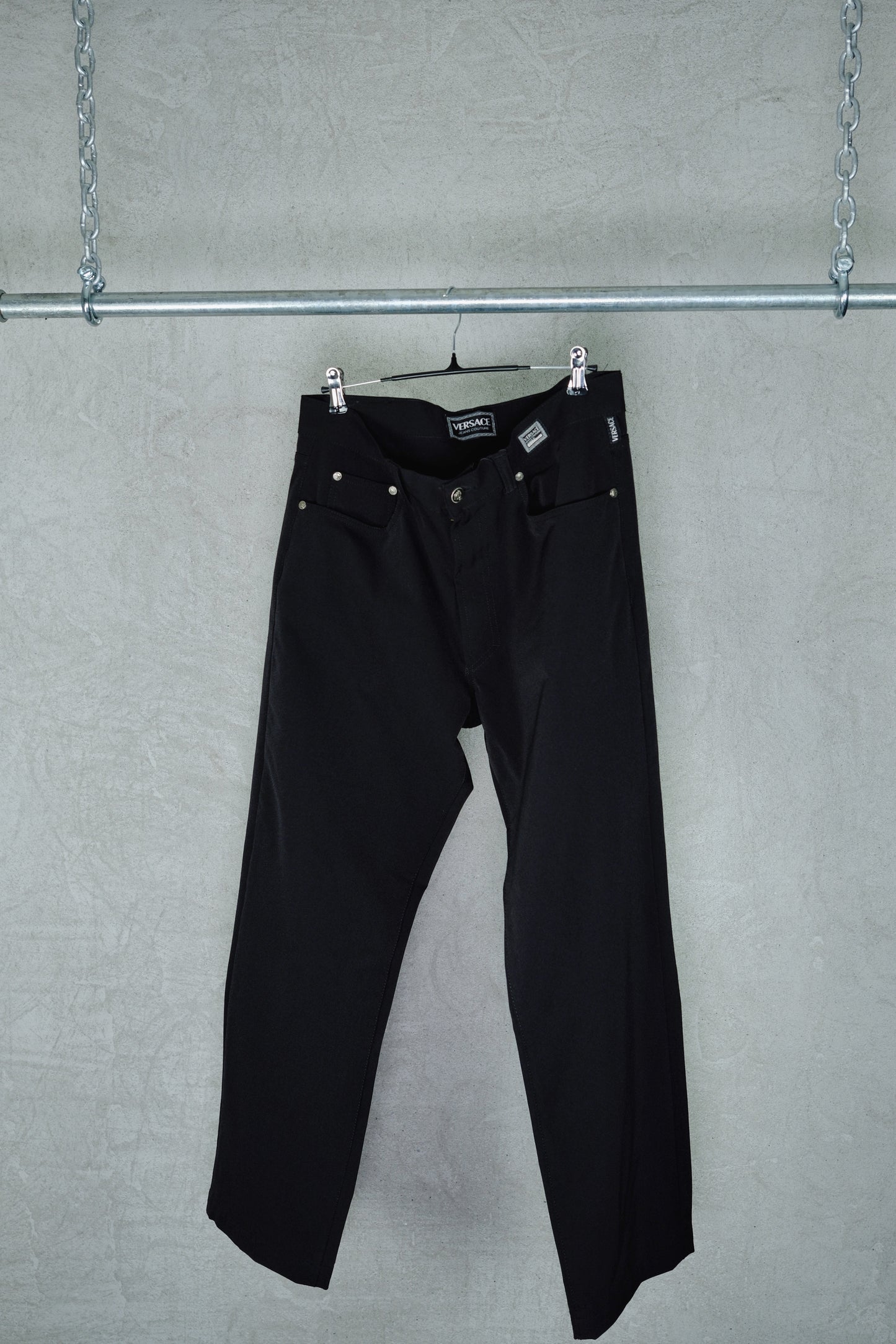 Versace Jeans Couture Vintage Black Pants (1990s)