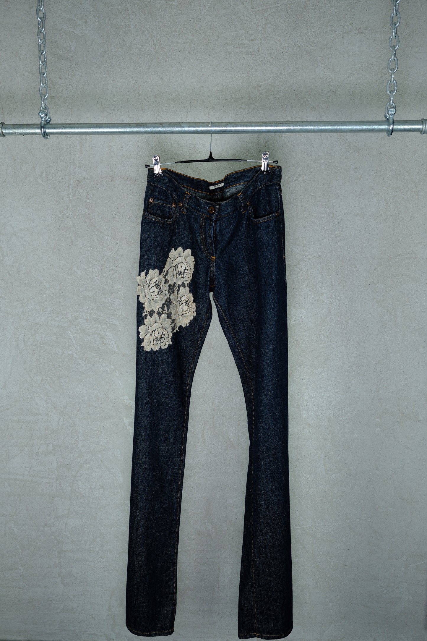 Miu Miu Archival Lace-Appliqué Denim (circa 1999–2002)