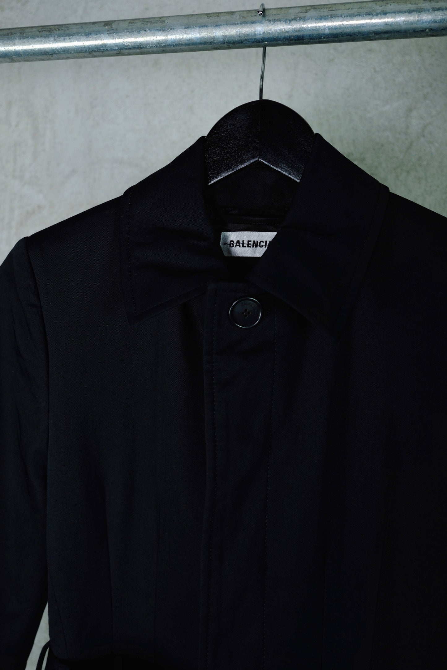BALENCIAGA Black Belted Coat