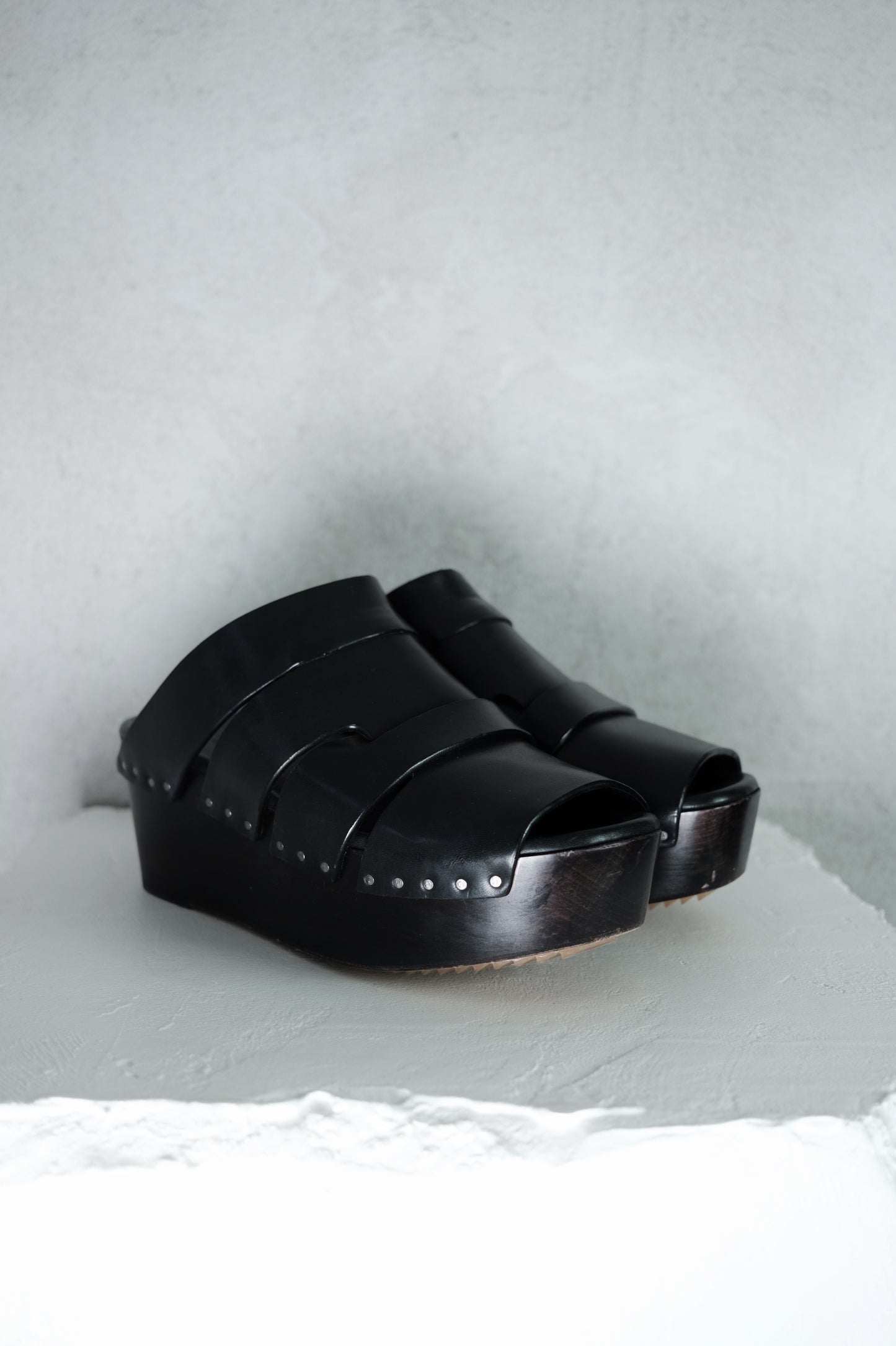 Rick Owens wedge sandal clogs