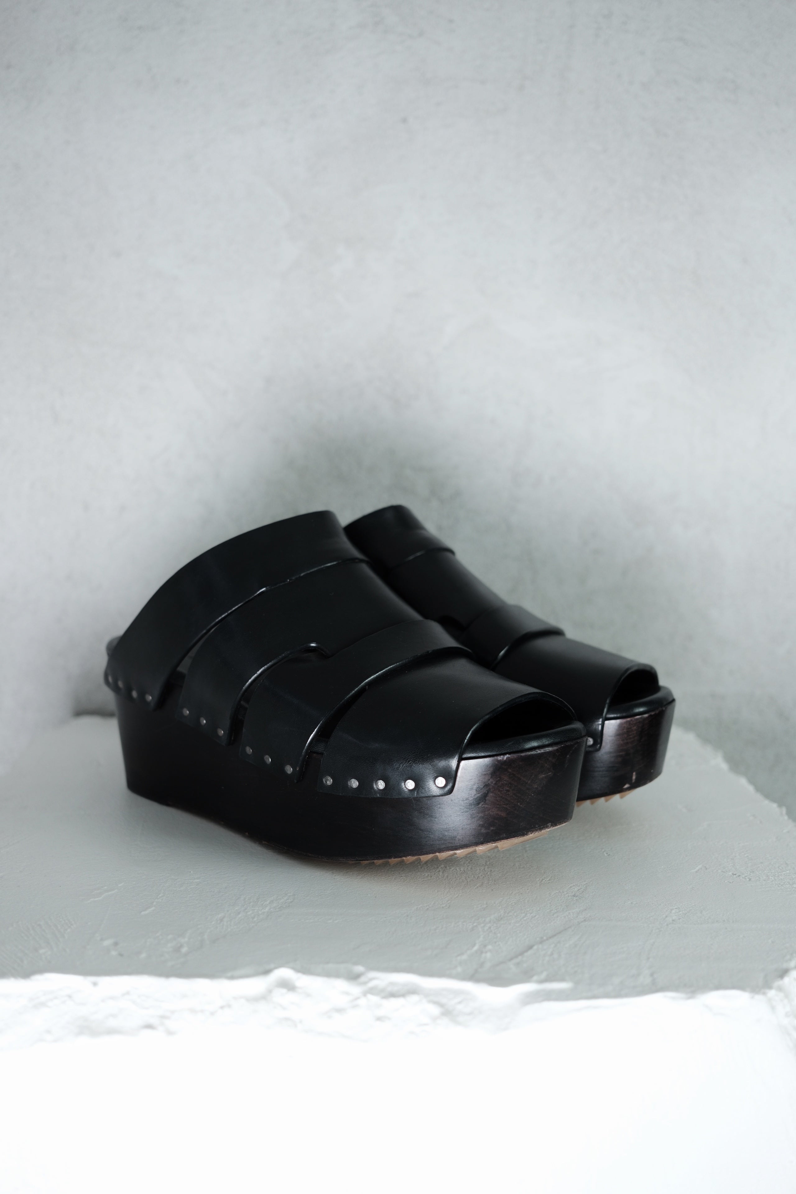Rick Owens wedge sandal clogs