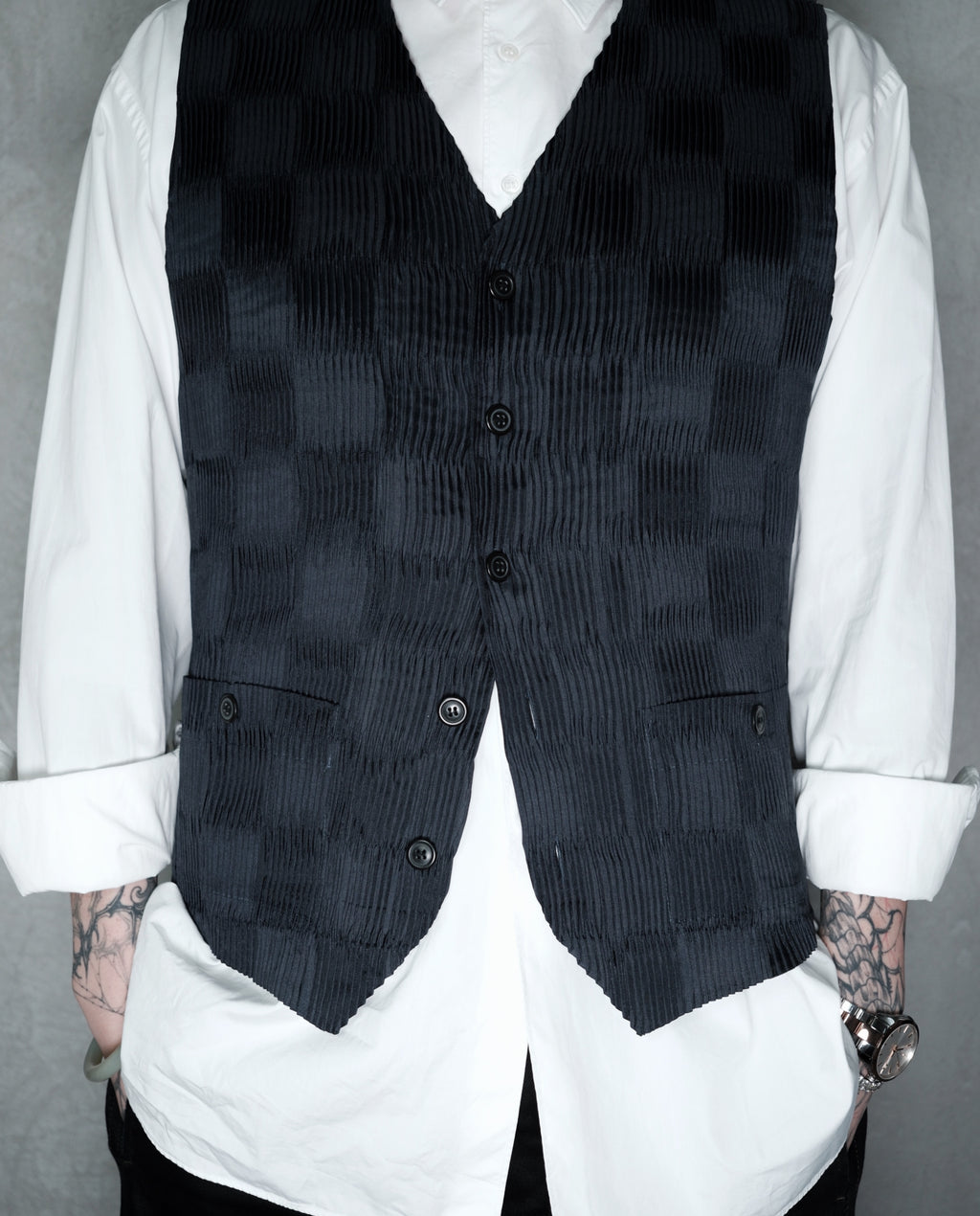 Issey Miyake plissé vest