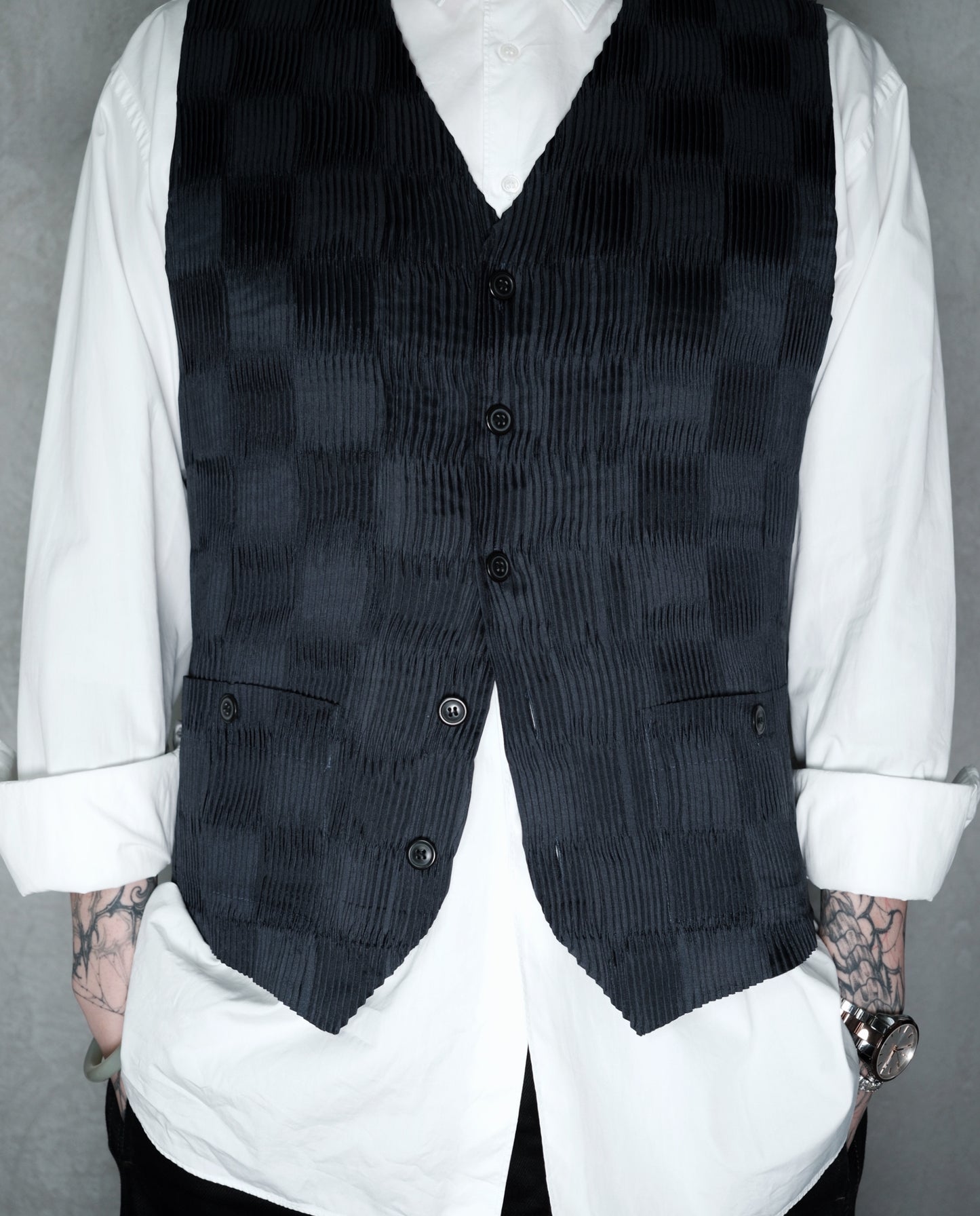 Issey Miyake plissé vest