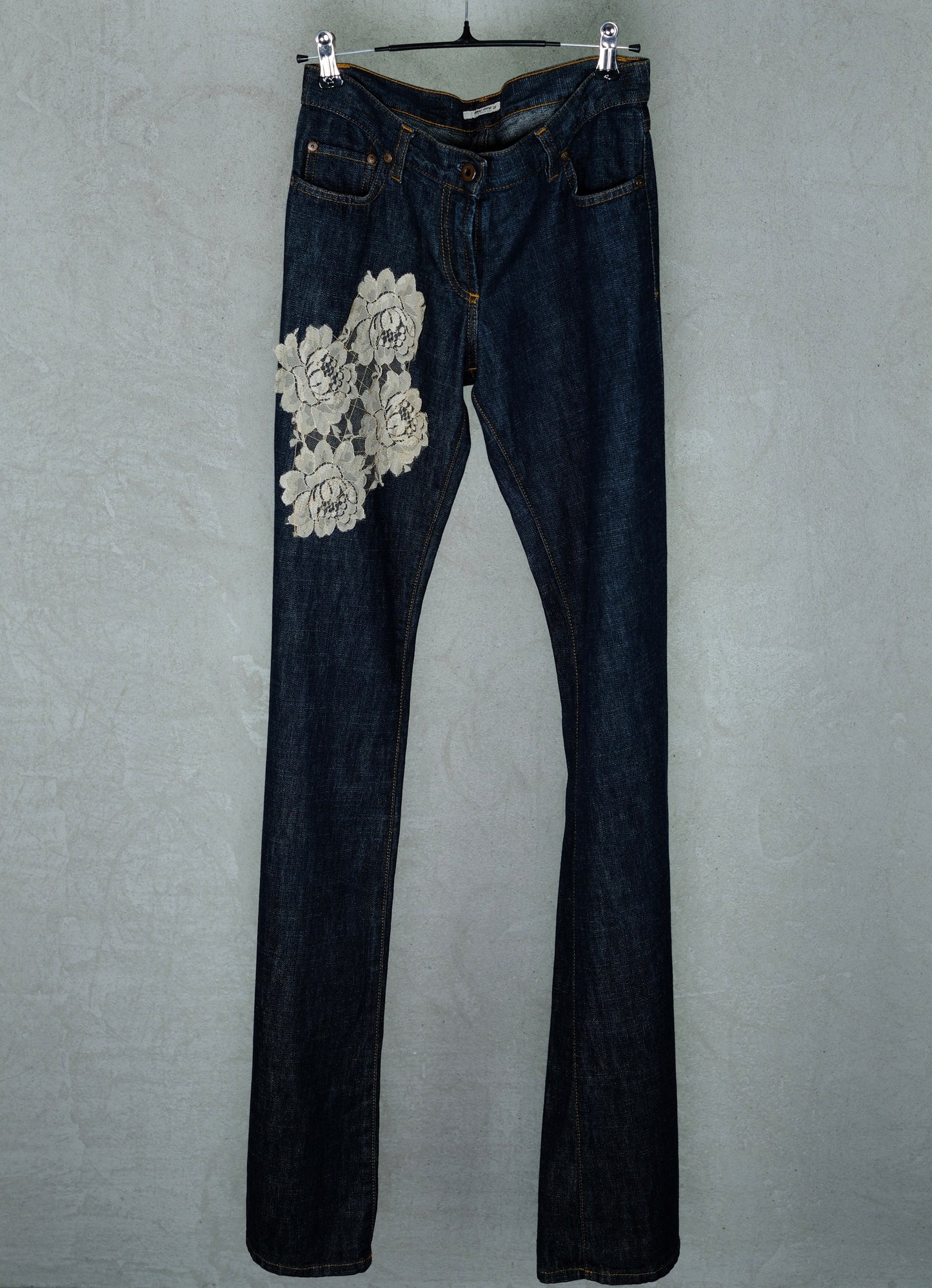 Miu Miu Archival Lace-Appliqué Denim (circa 1999–2002)