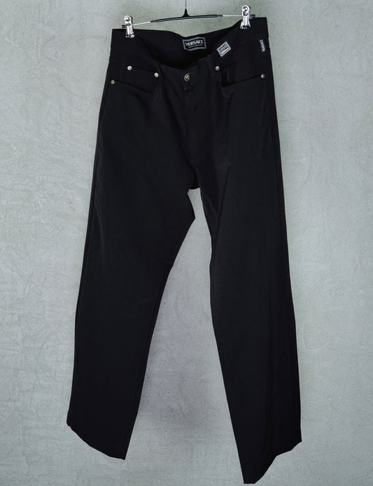 Versace Jeans Couture Vintage Black Pants (1990s)