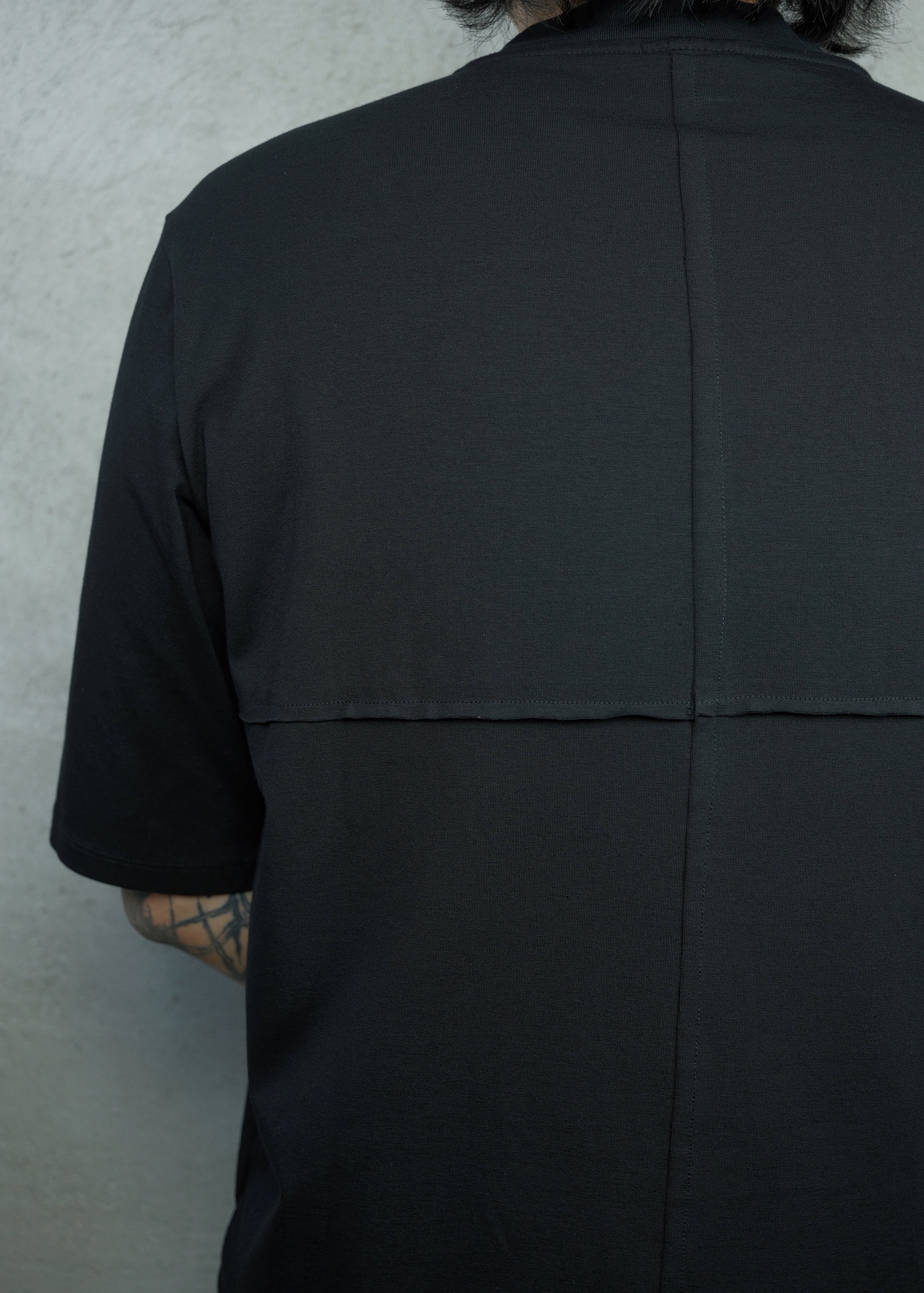 Thom/Krom Geometric Panel Oversized T-Shirt