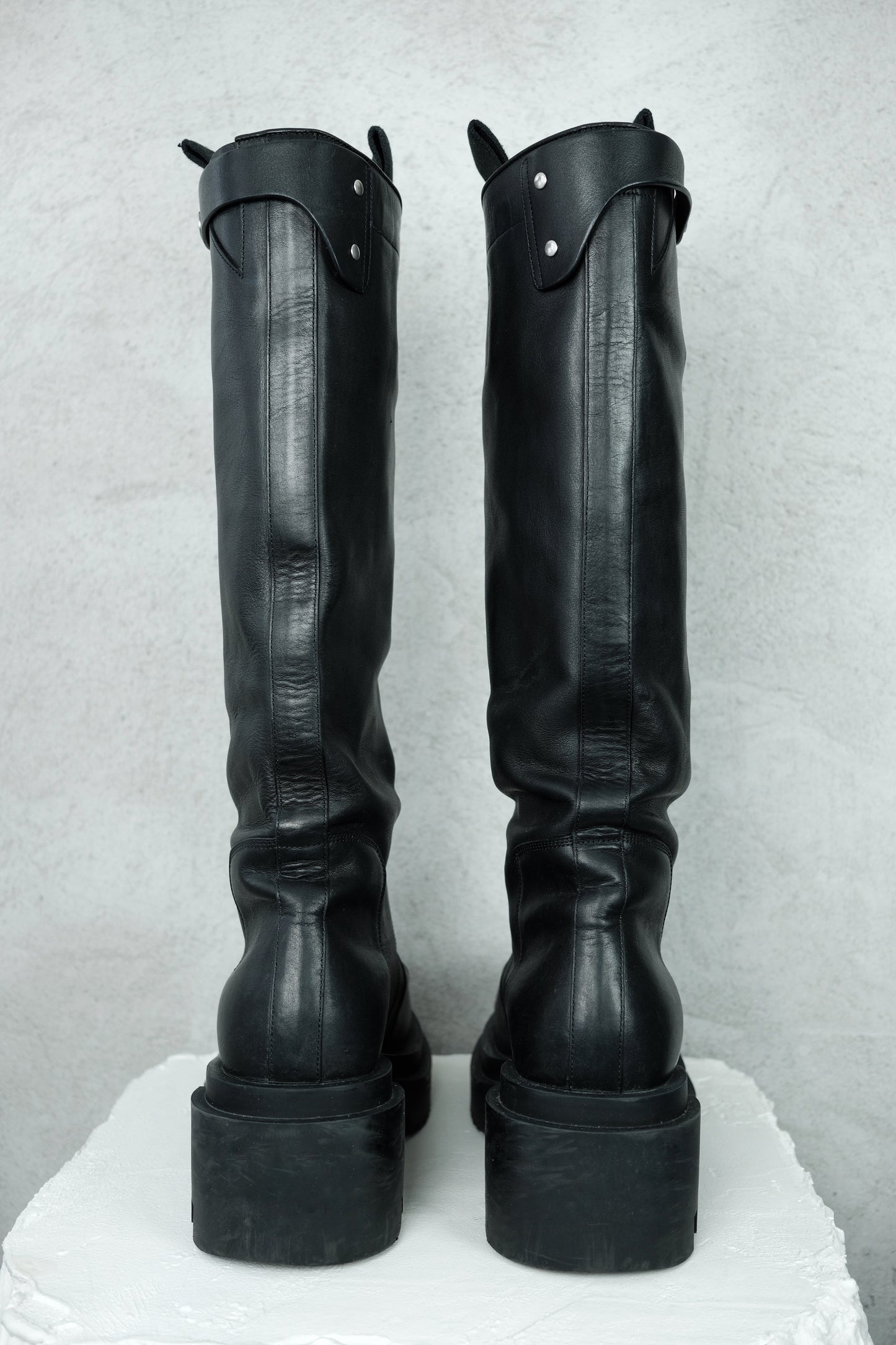 Rick Owens Knee Pull On Bogun Boots