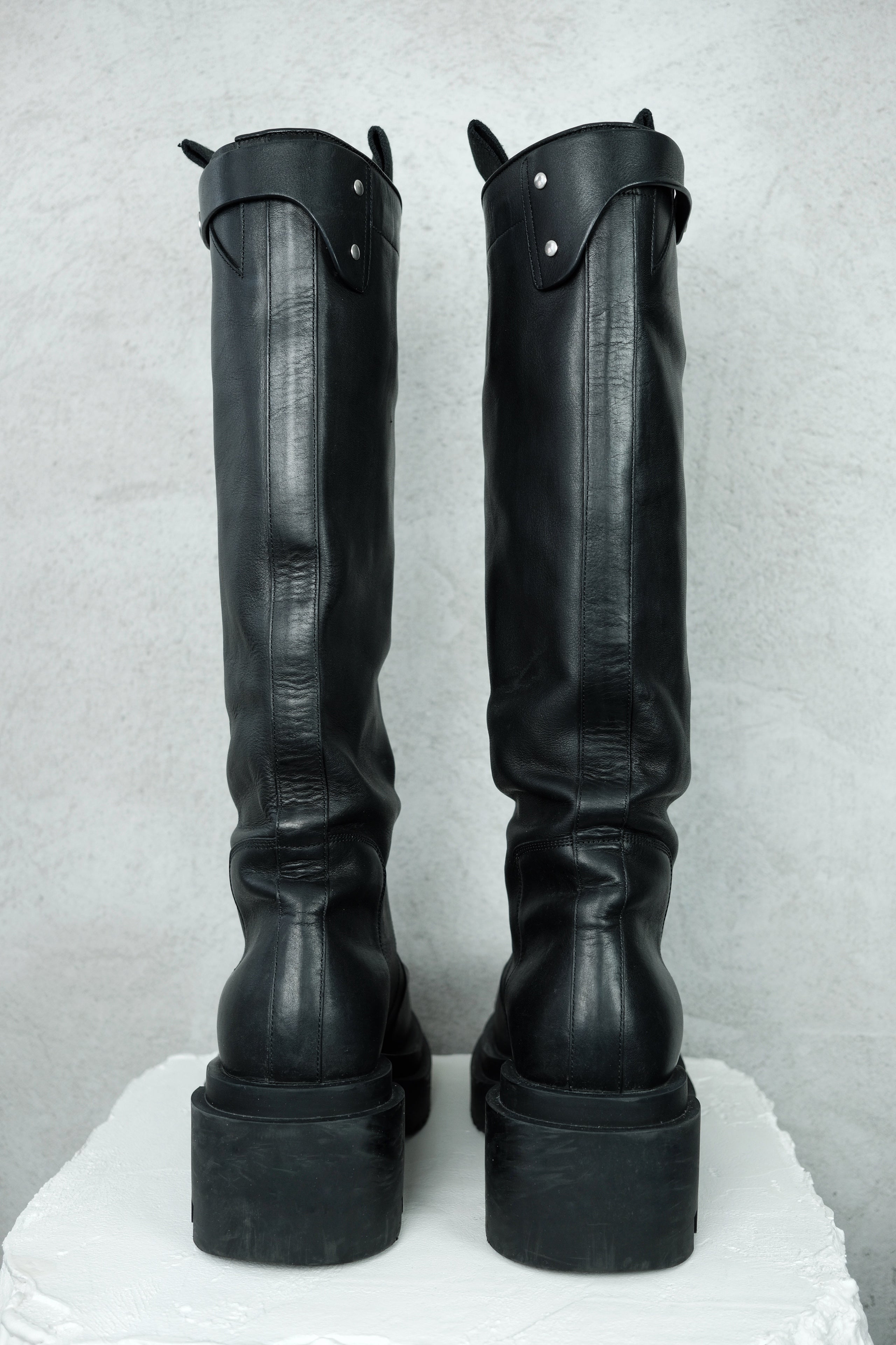 Rick Owens Knee Pull On Bogun Boots