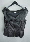Ivan Grundahl Oversized Collar Calf Leather Vest