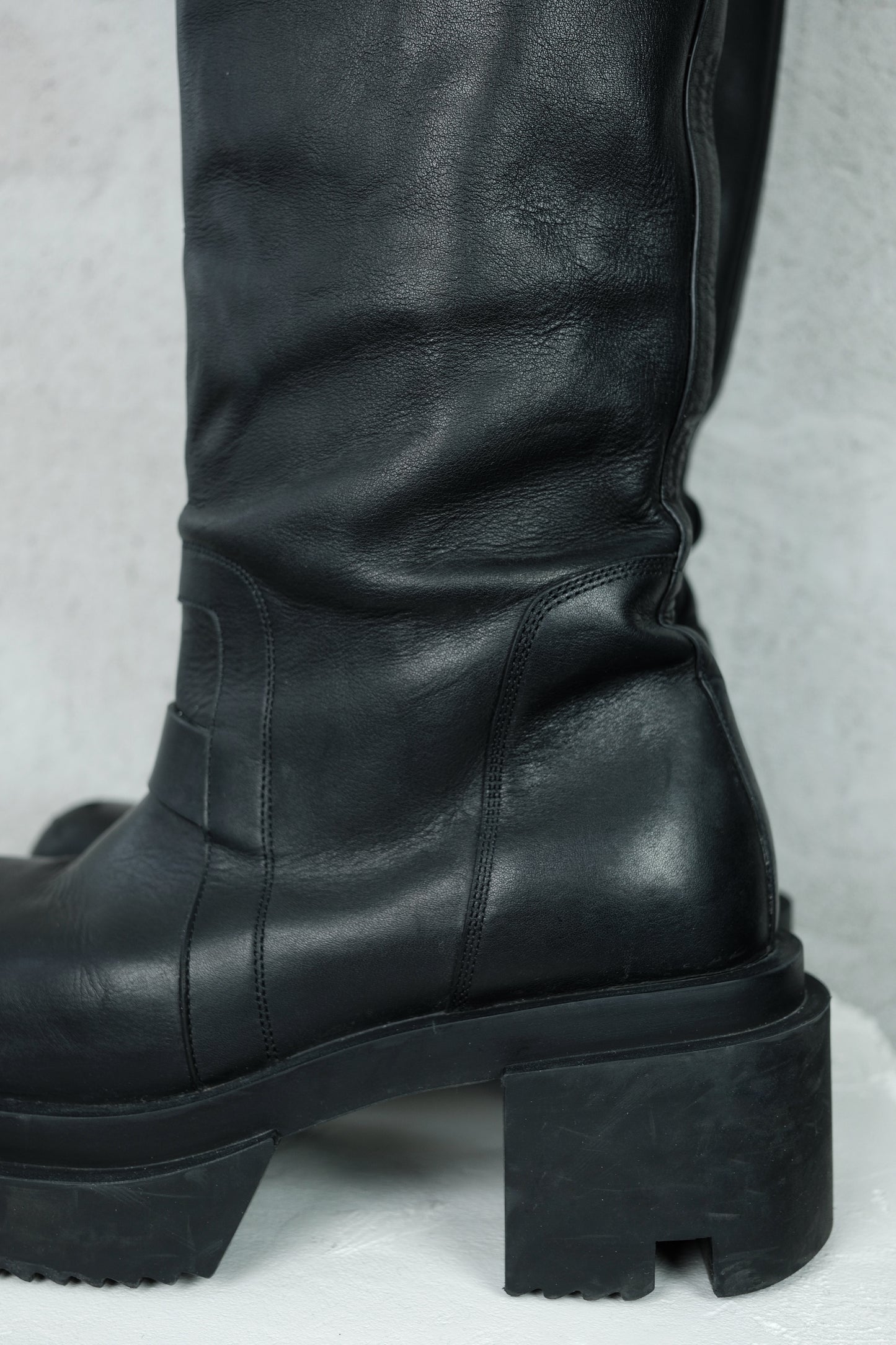 Rick Owens Knee Pull On Bogun Boots