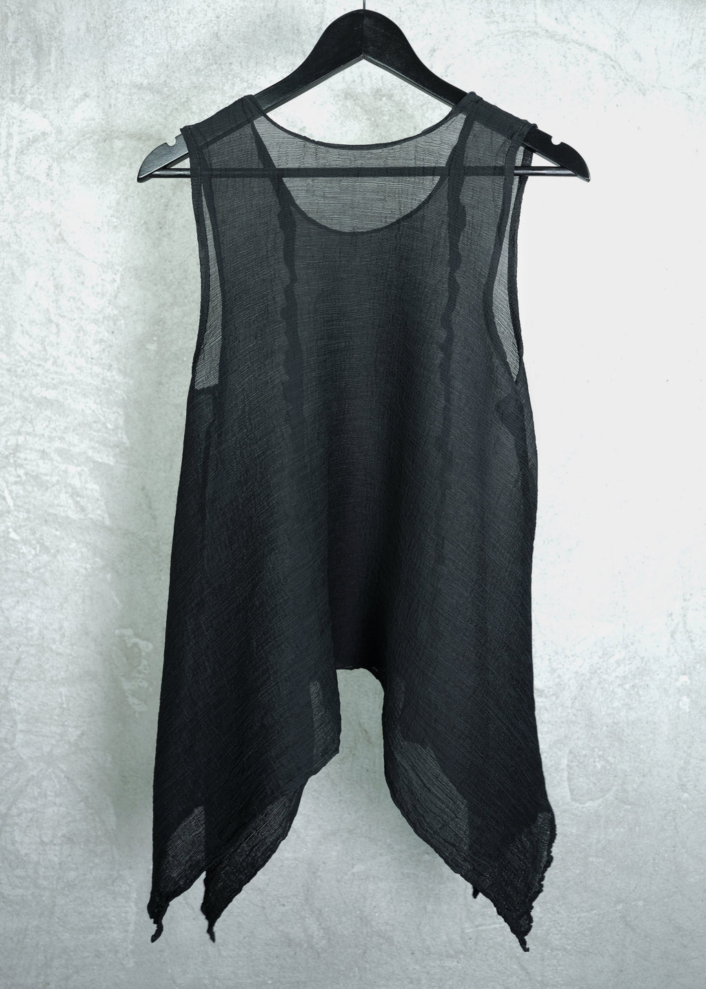 Issey Miyake Asymmetric Textured Layered Top