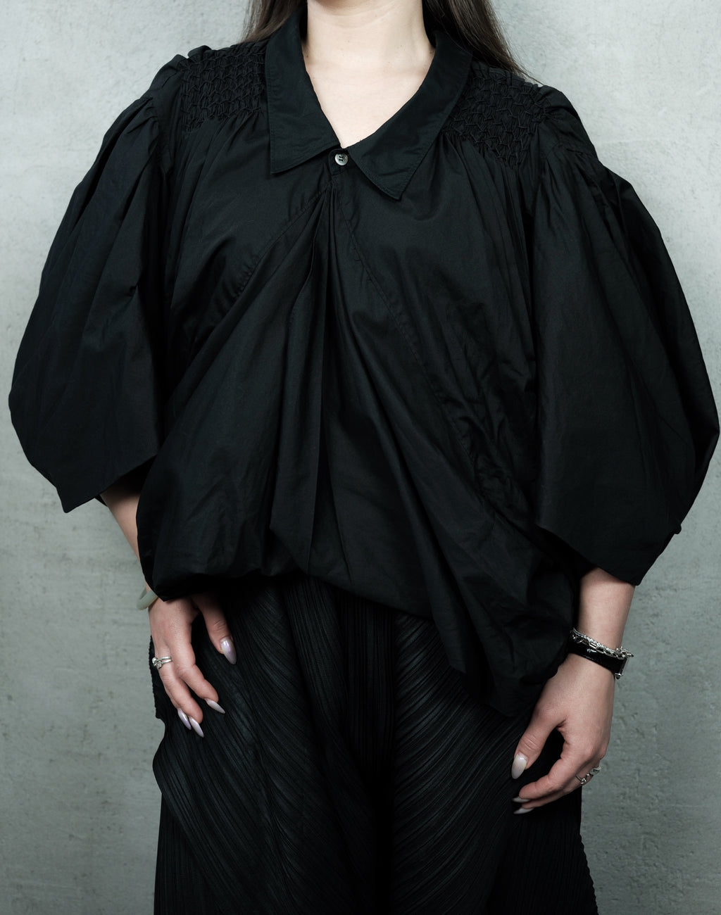 Junya Watanabe Comme des Garçons Smocked Balloon Shirt