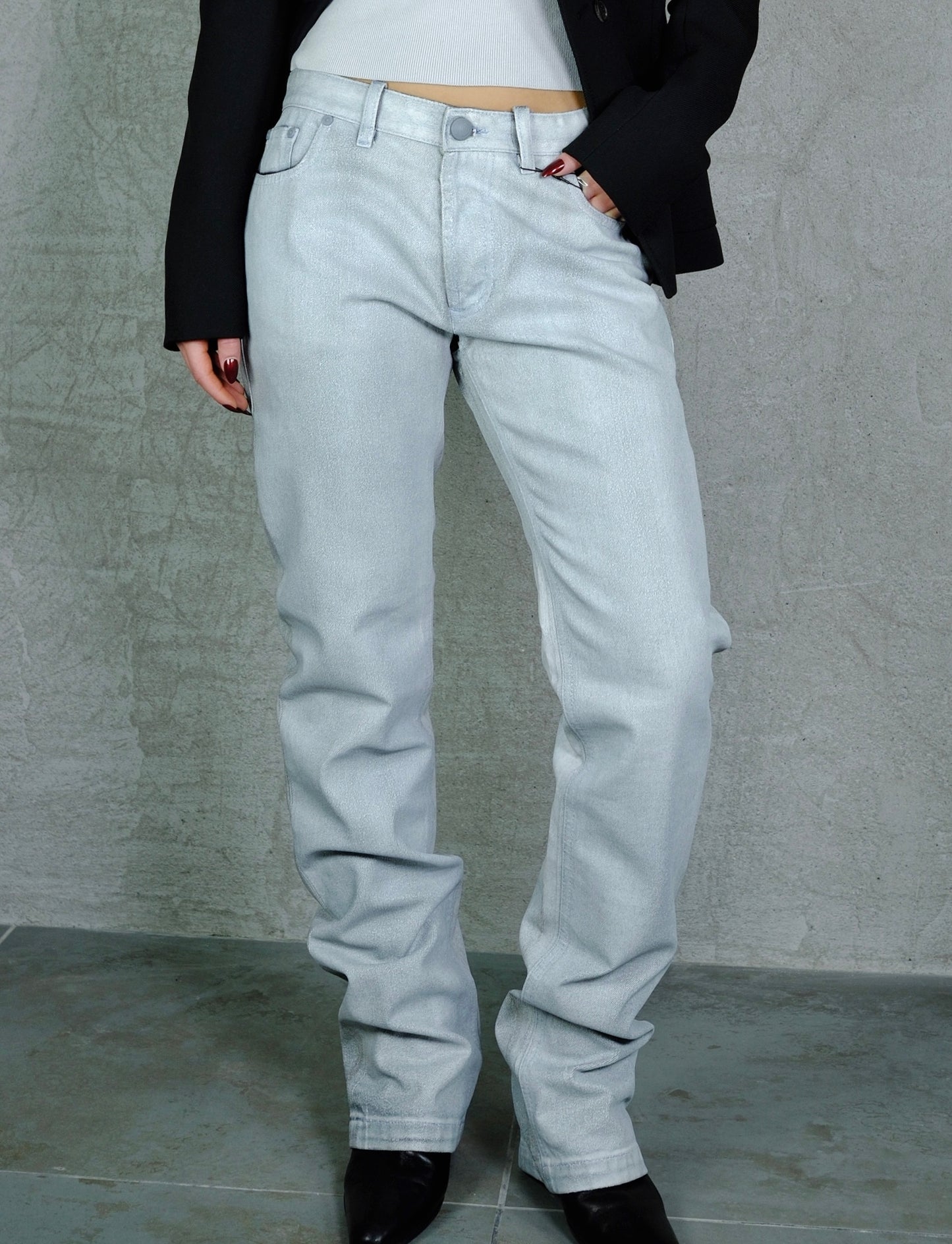 Balenciaga.Denim Waxed Jeans – Demna Era