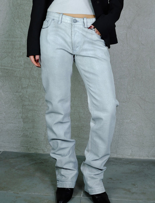Balenciaga.Denim Waxed Jeans – Demna Era
