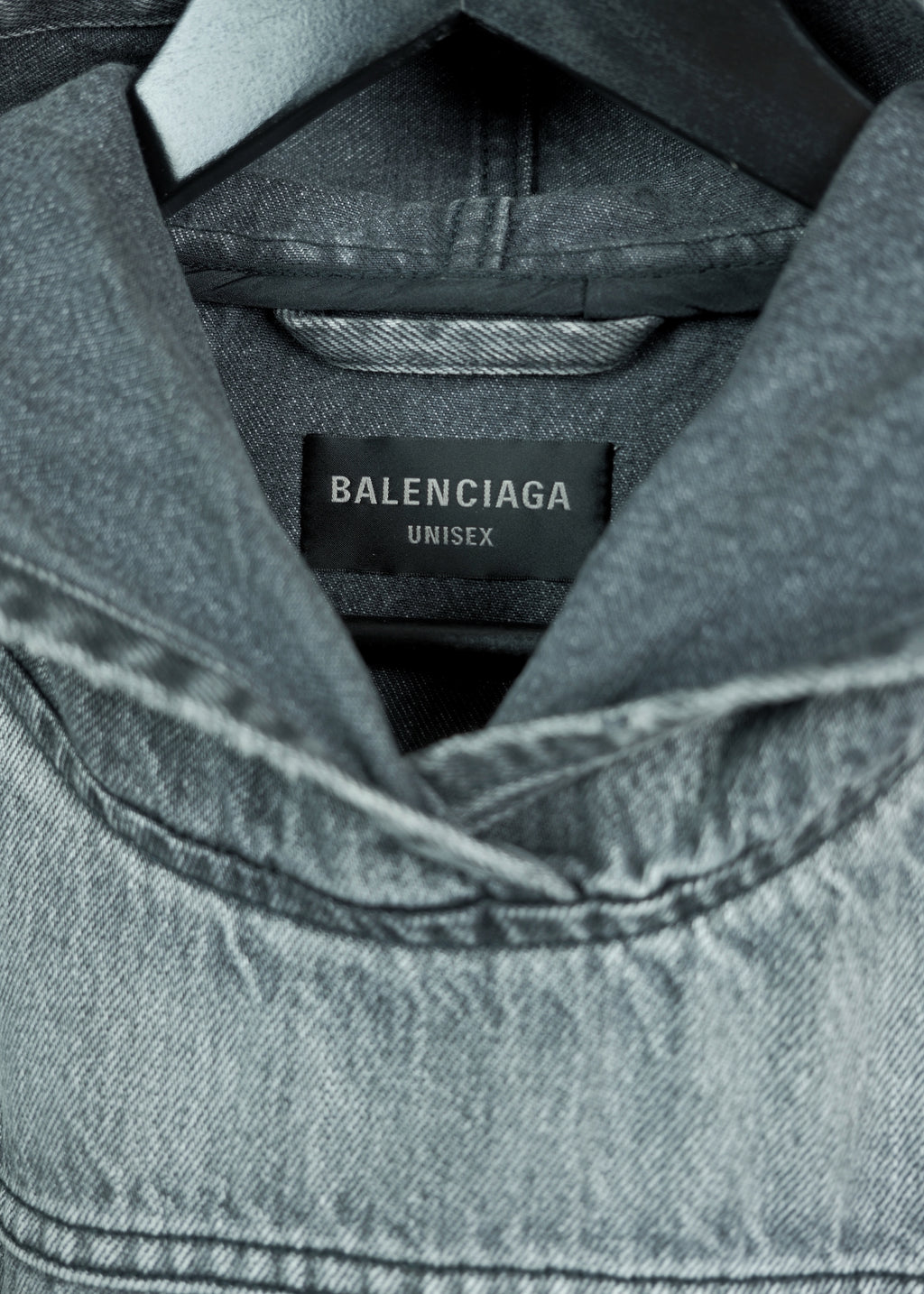 Balenciaga Denim Pullover Hooded Jacket