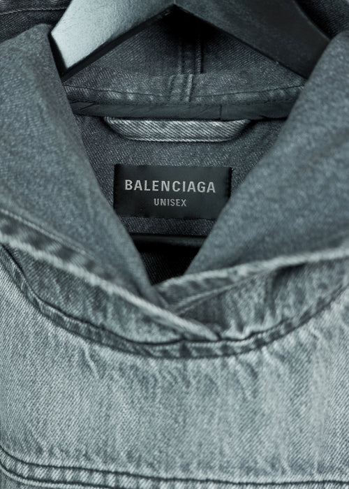 Balenciaga Denim Pullover Hooded Jacket