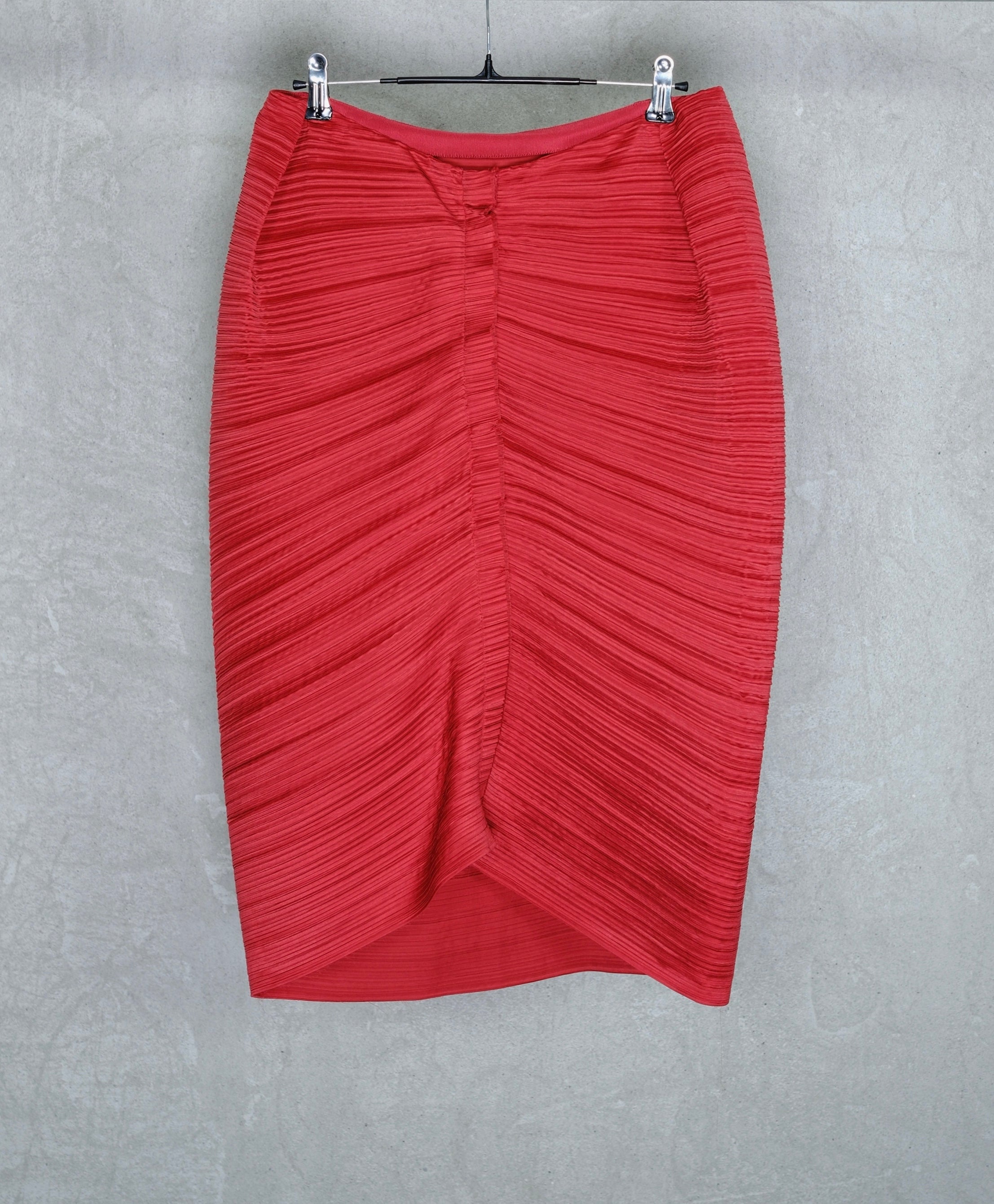 LANVIN FW2011 Red Pleated Skirt