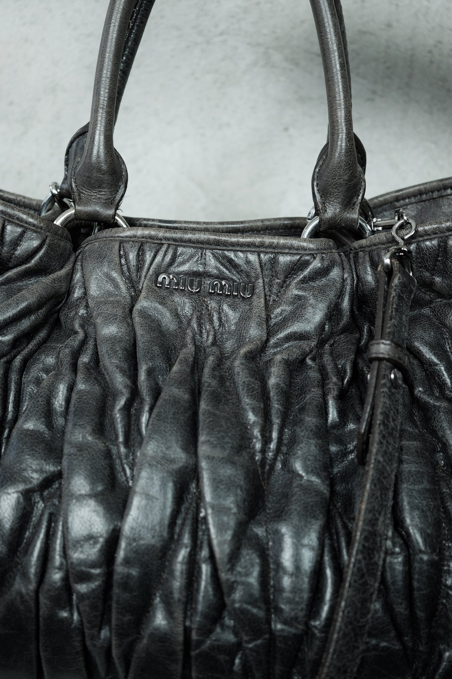Miu Miu Matelassé Leather Tote Bag