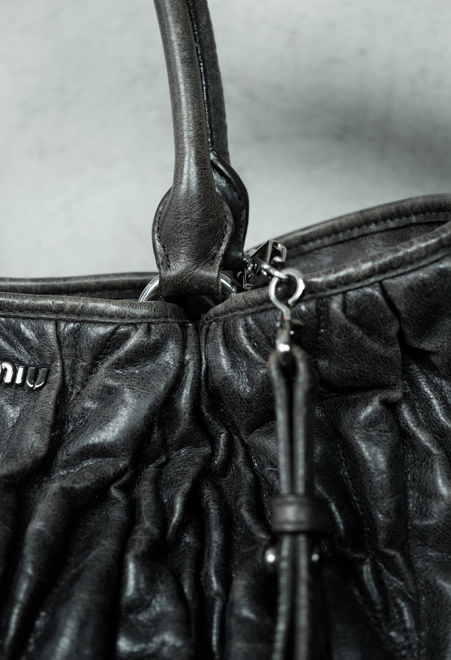 Miu Miu Matelassé Leather Tote Bag