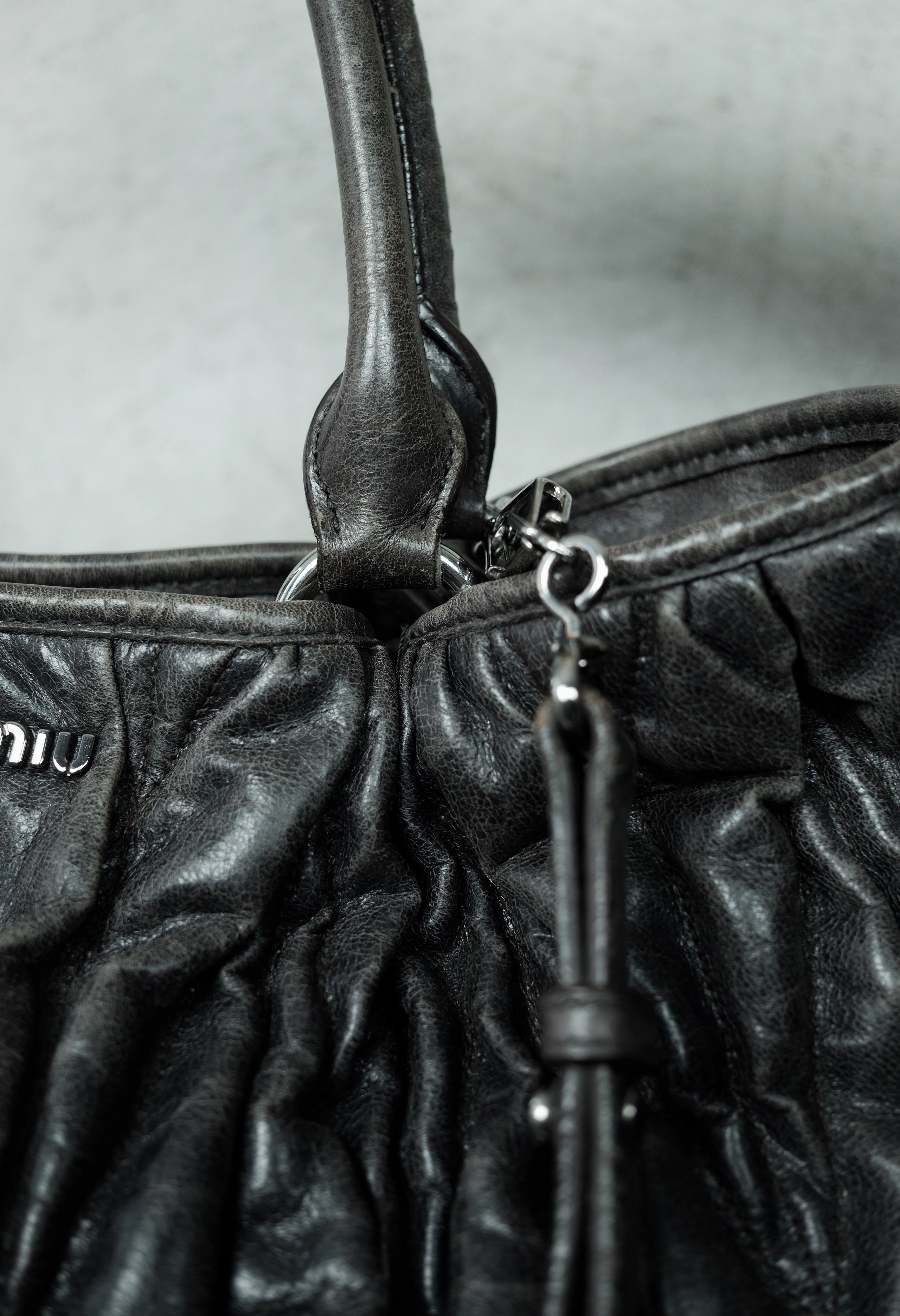 Miu Miu Matelassé Leather Tote Bag