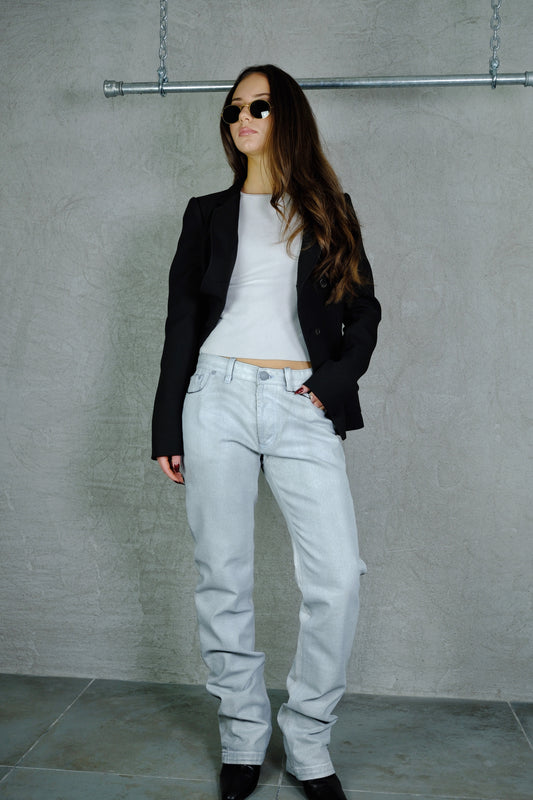 Balenciaga.Denim Waxed Jeans – Demna Era