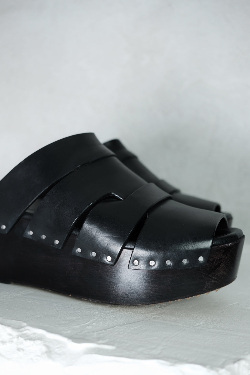 Rick Owens wedge sandal clogs