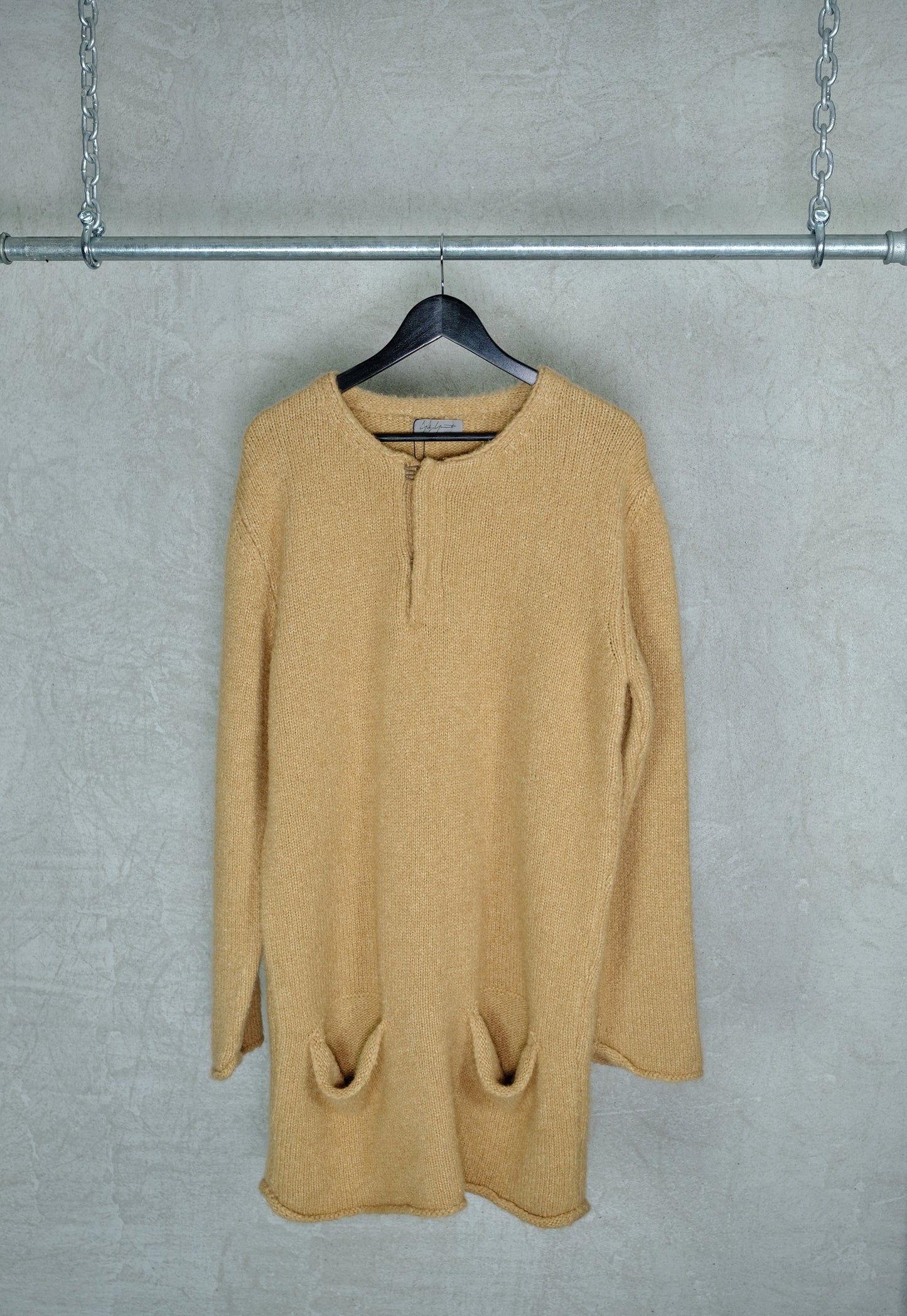 Yohji Yamamoto Pour Homme FW2001 Hand-Knit Camel Wool Sweater
