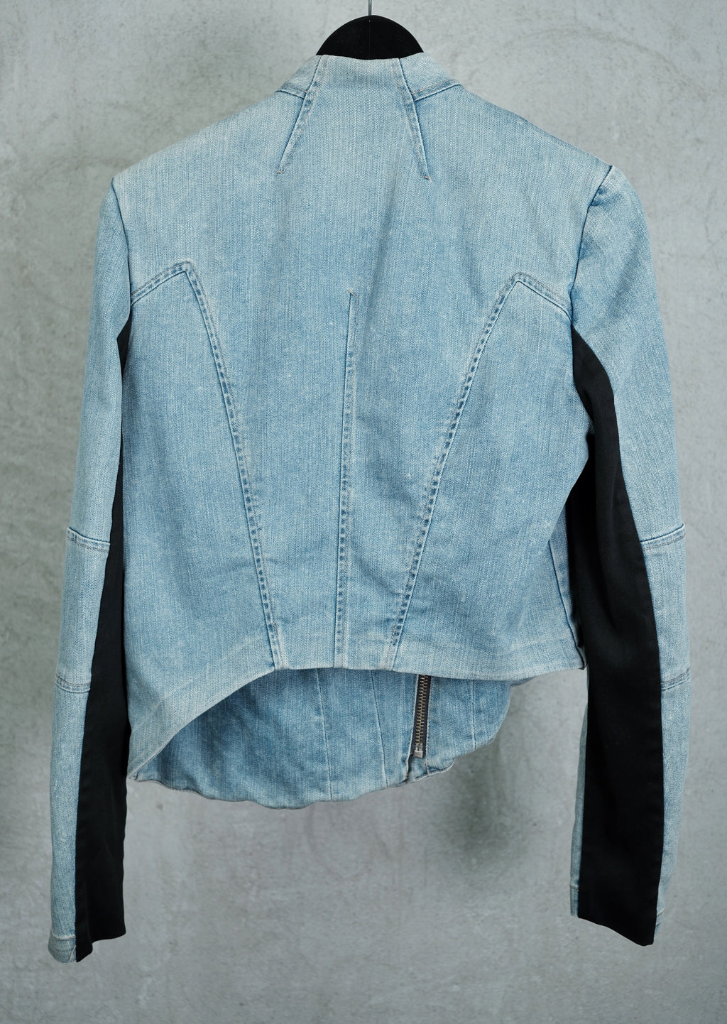 Helmut Lang Double-Zipped Asymmetrical Denim Jacket