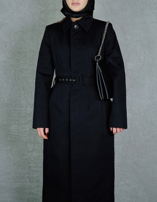 BALENCIAGA Demna-Era Black Belted Coat