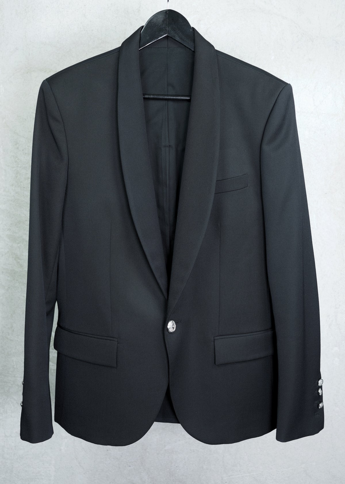 Balmain Paris Black Wool Blazer