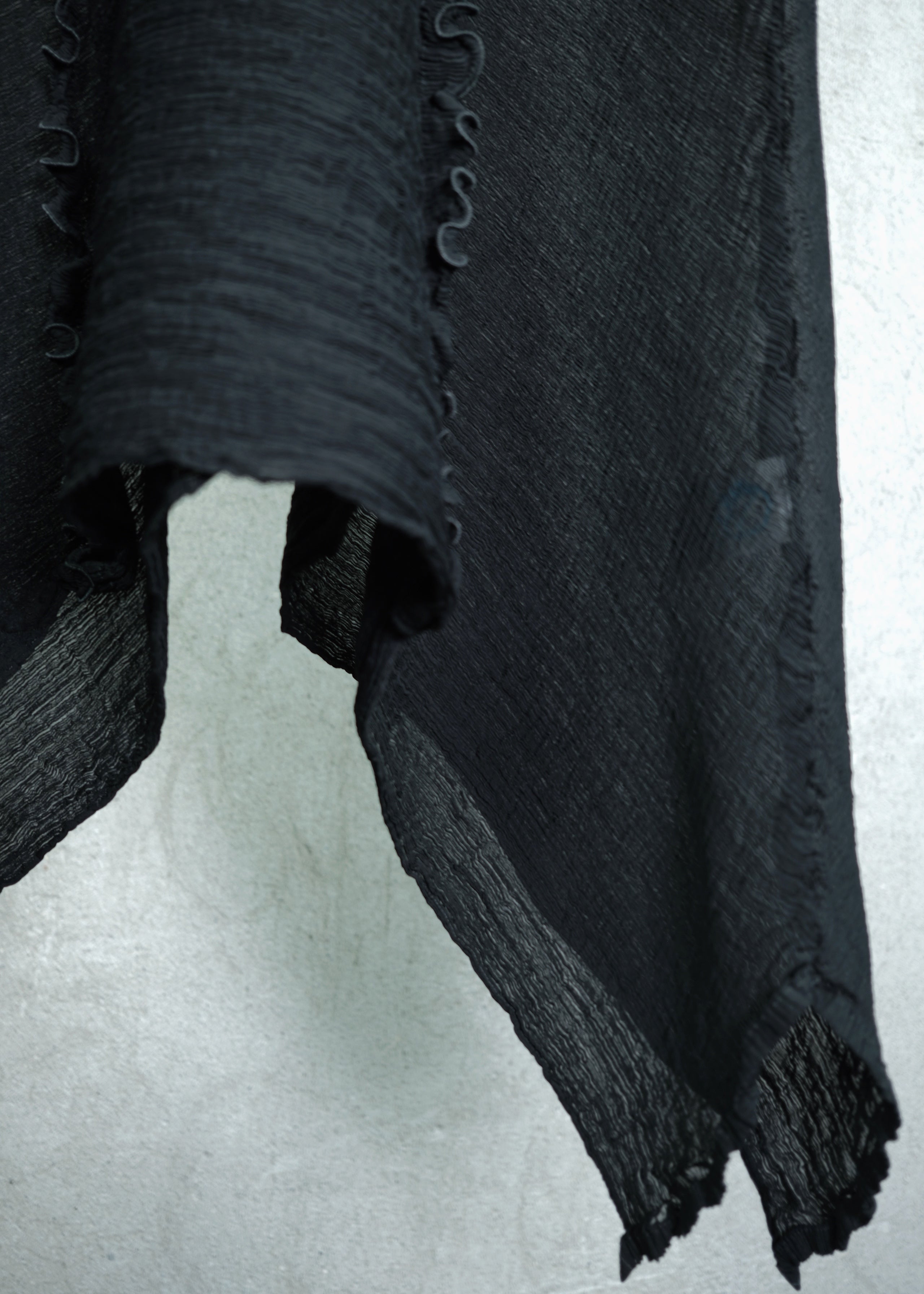 Issey Miyake Asymmetric Textured Layered Top