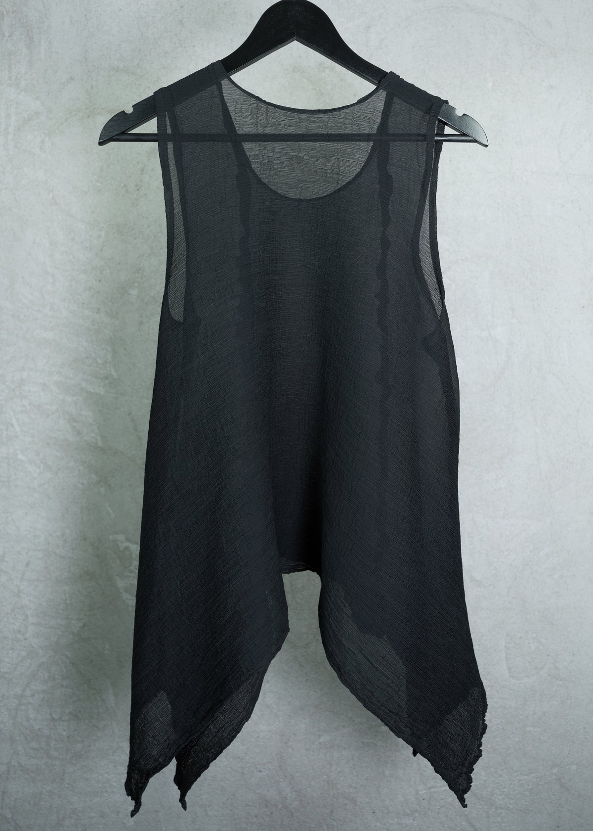 Issey Miyake Asymmetric Textured Layered Top