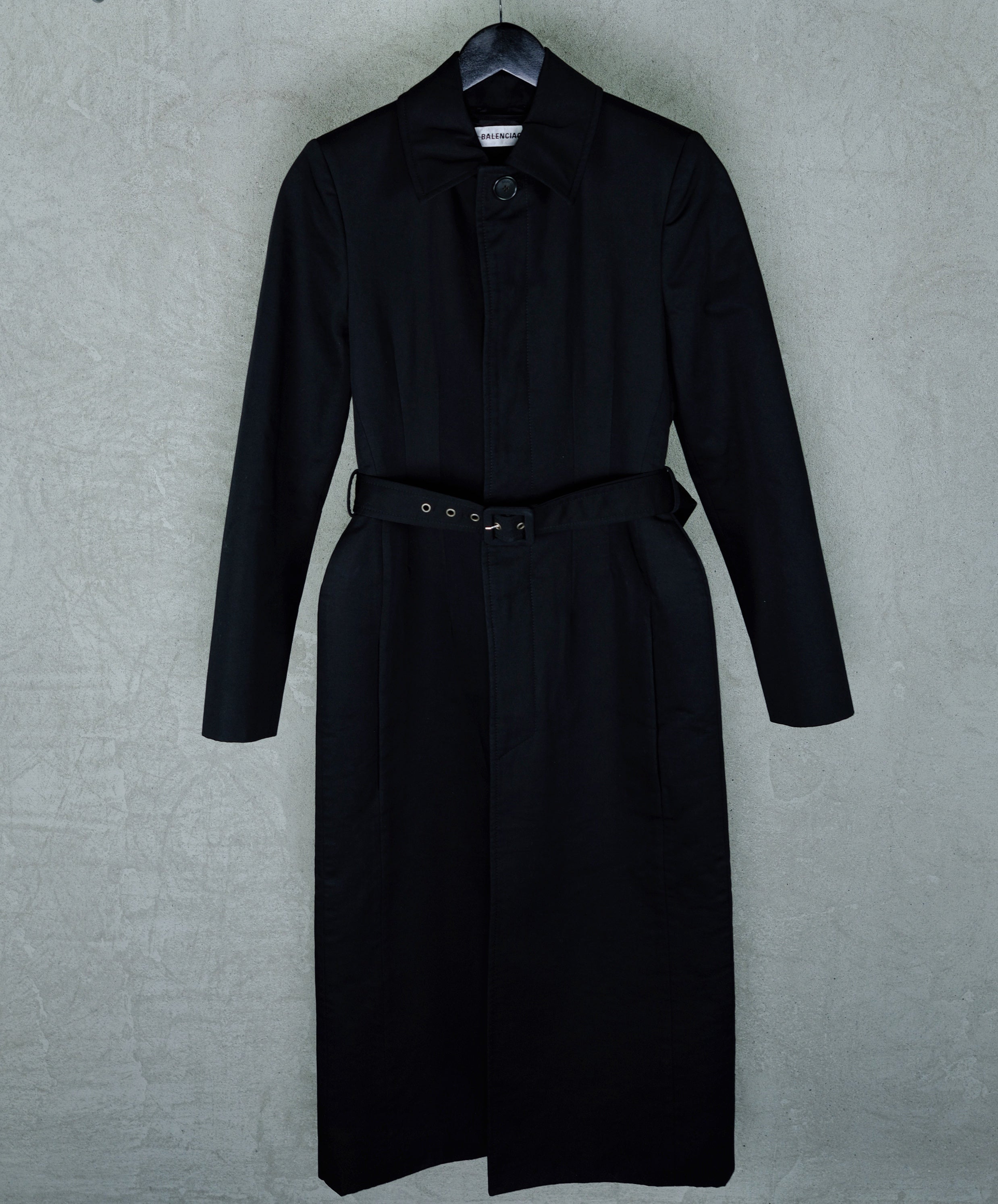 BALENCIAGA Demna-Era Black Belted Coat