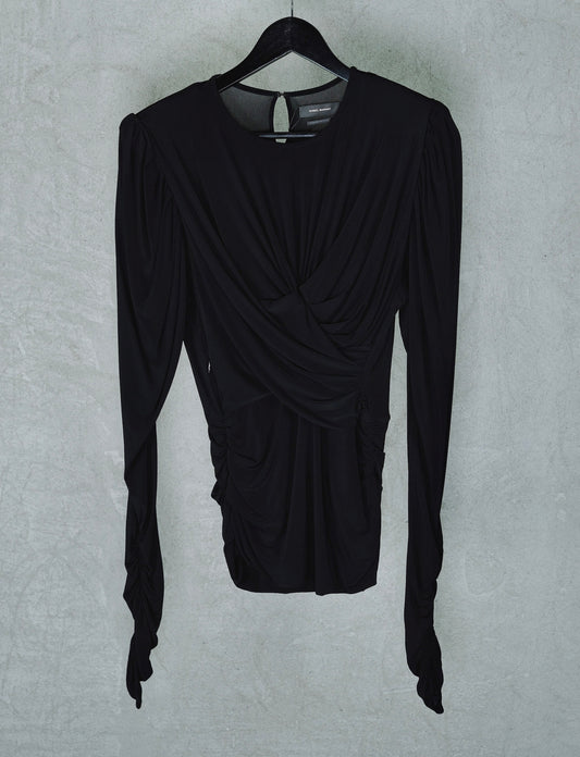 Isabel Marant Draped Black Top