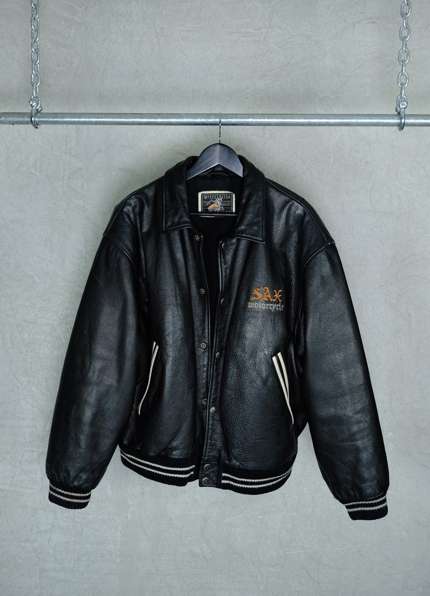 SAX Motorcycle “Easyrider” Vintage Leather Jacket – 1990s